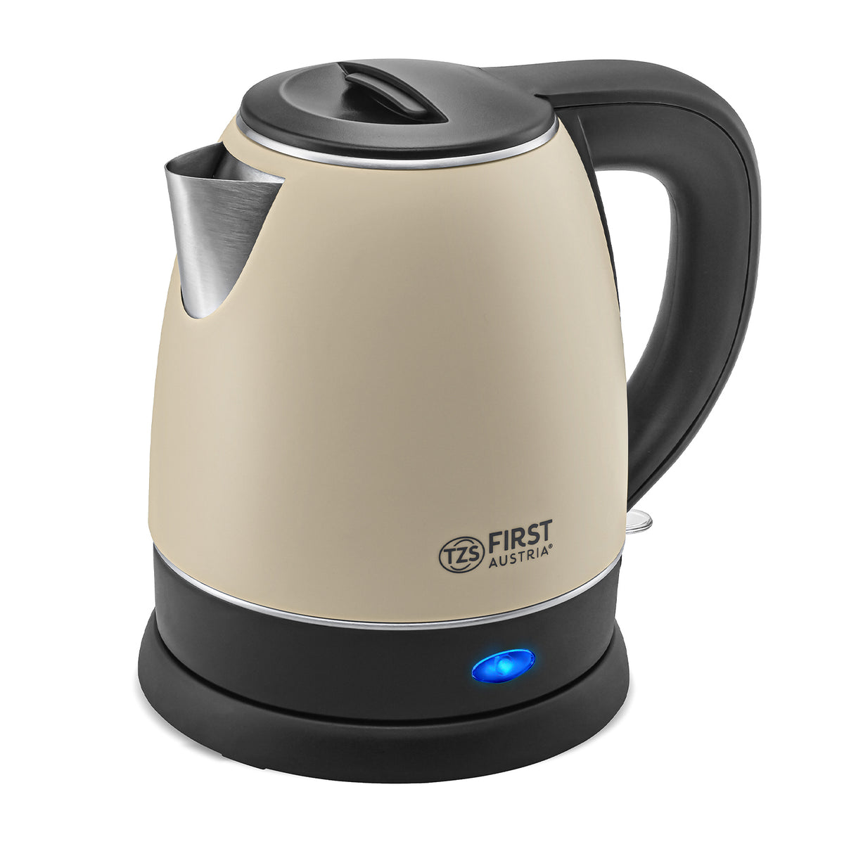 Edelstahl Wasserkocher, 1,2 L, 2200 W, 360° Grad Abstellwinkel