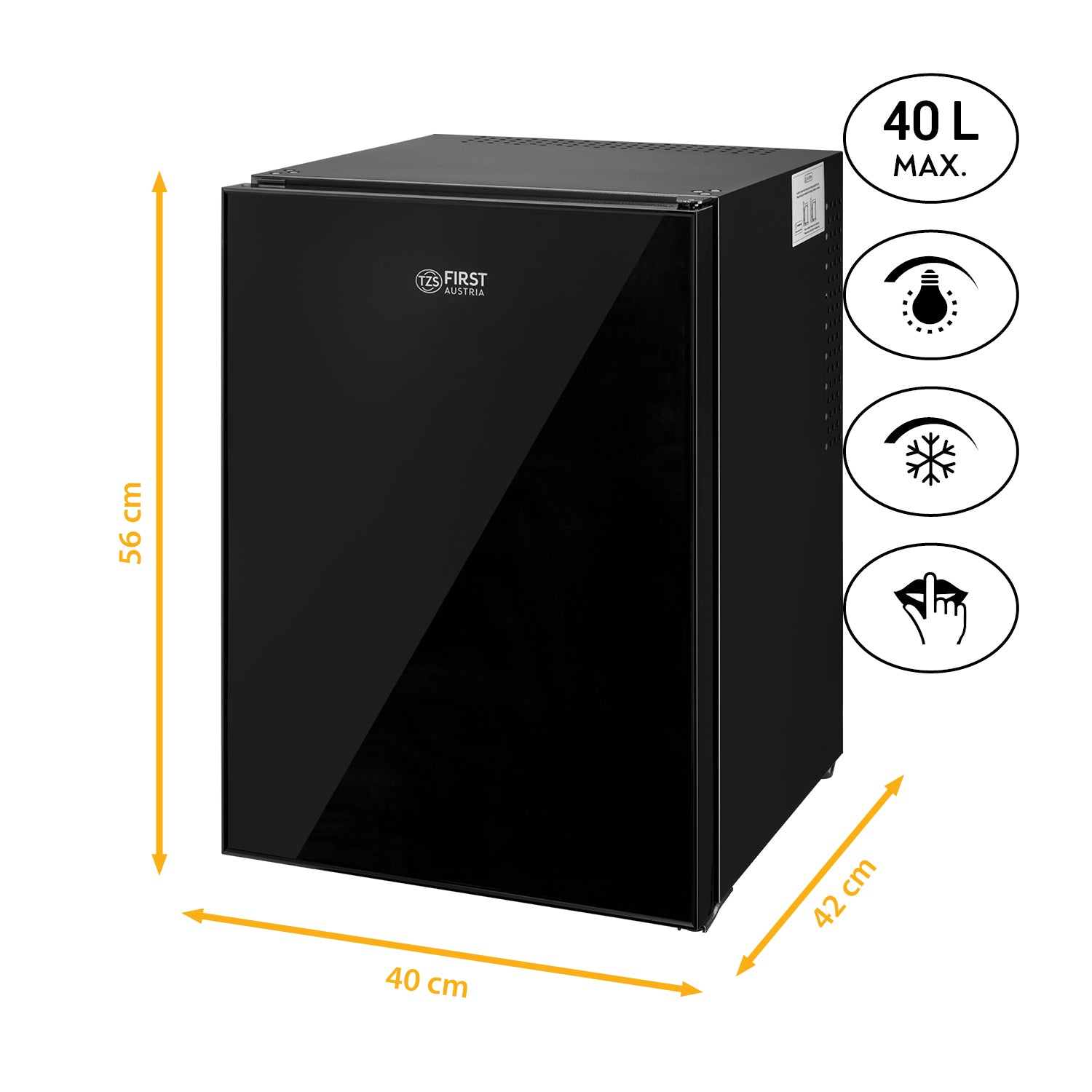 Minikühlschrank 40 L Glasfront