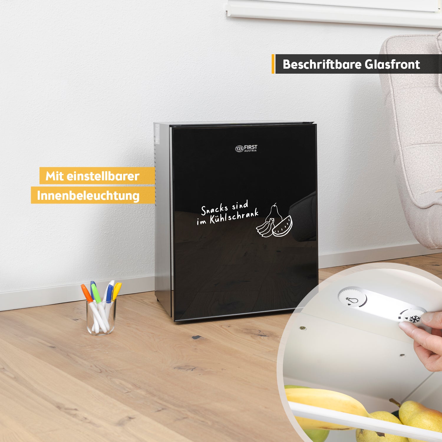 Minikühlschrank 40 L Glasfront