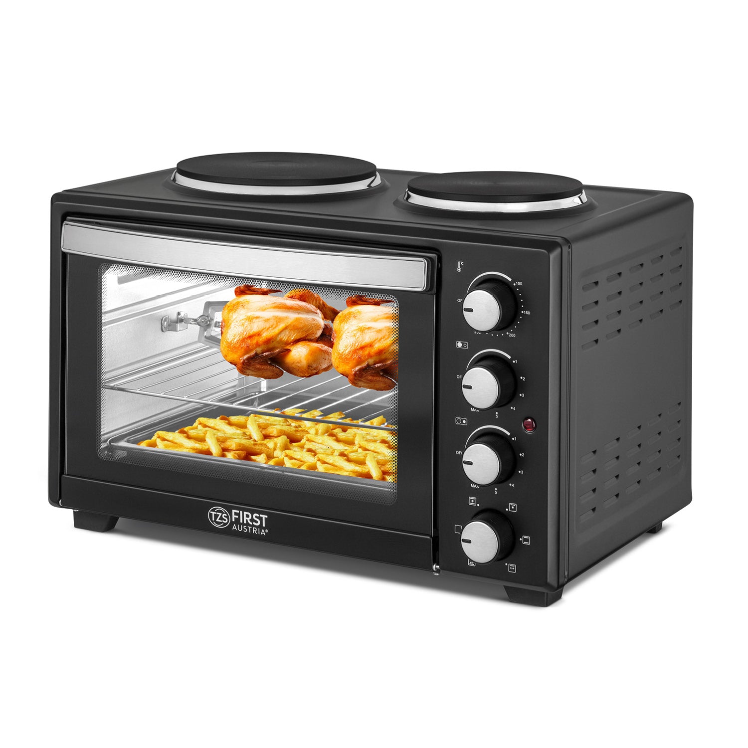 Mini-Backofen 30L mit Kochplatten & Umluft