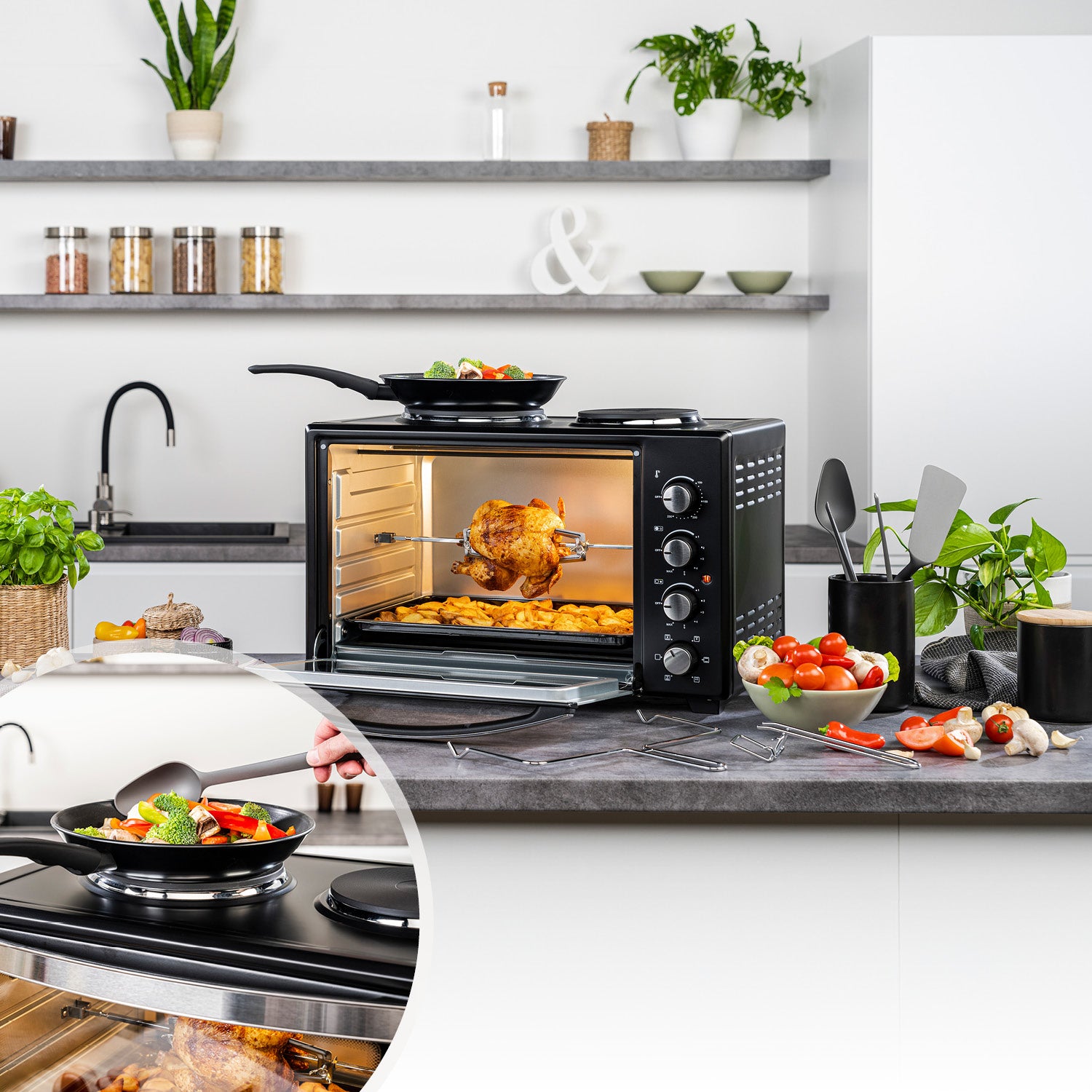 Mini Oven 30 L, with Hotplates, Convection