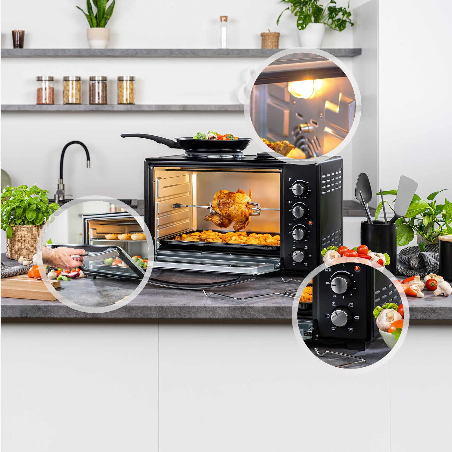 Mini Oven 30 L, with Hotplates, Convection