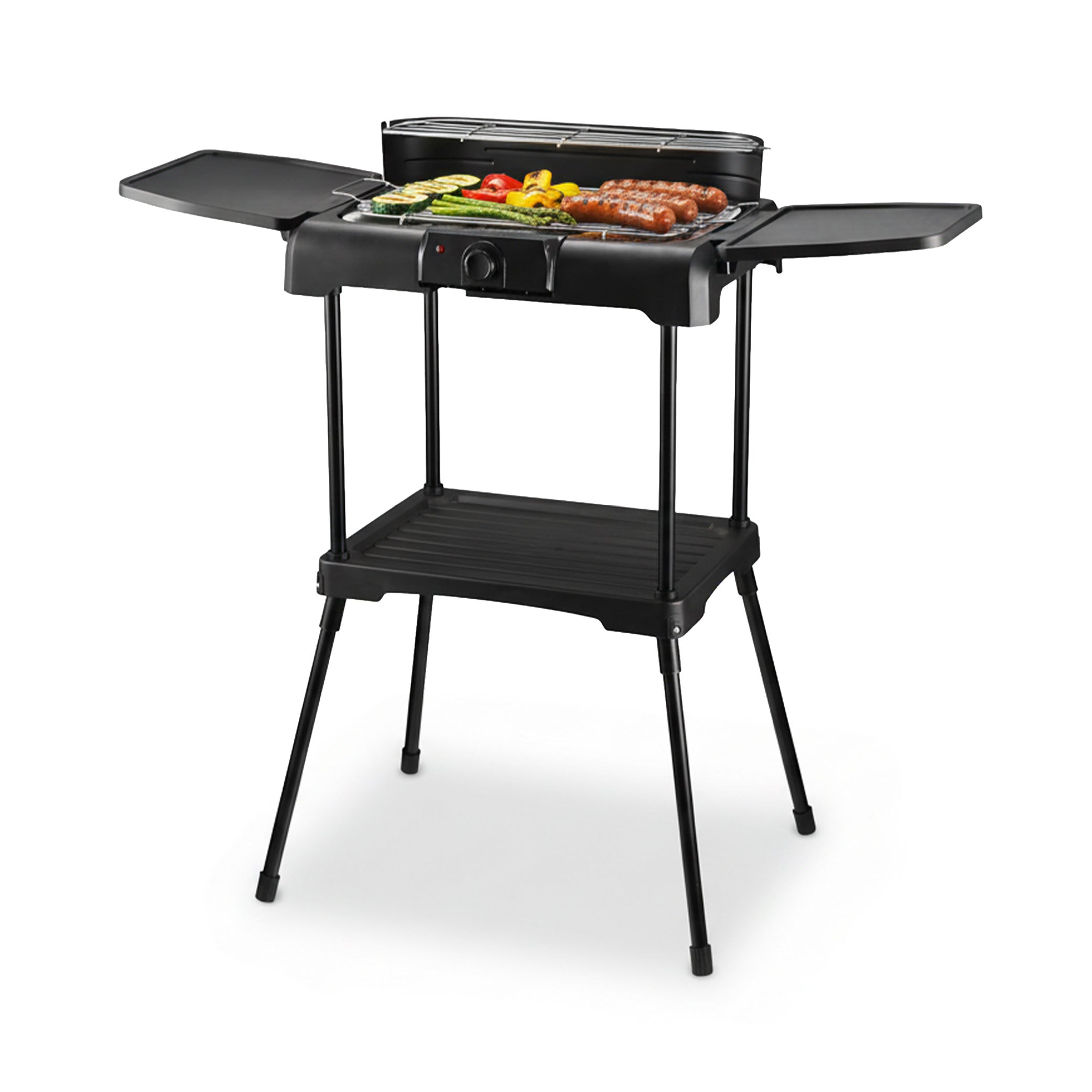 2-in-1 Elektrogrill Tisch- & Standgerät, 2.200 W, große Grillfläche, IPX4