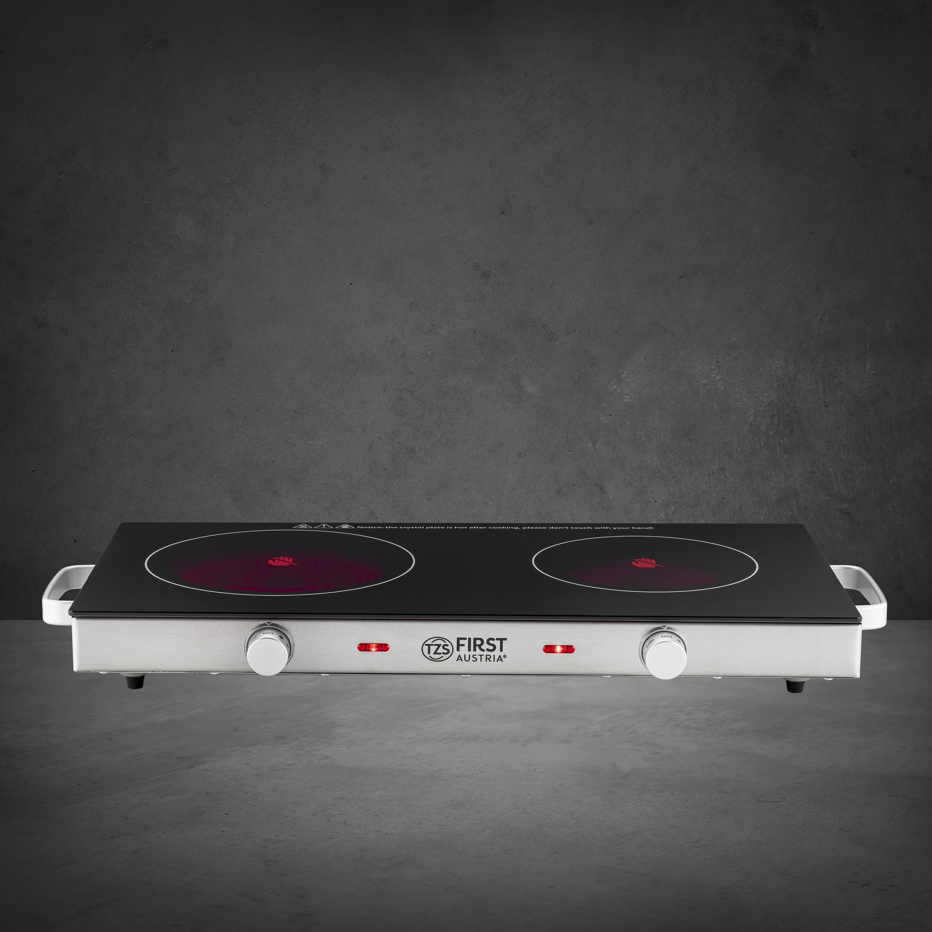 Infrarot-Doppelkochplatte 2800W, Glaskeramik, 20/16,5 cm
