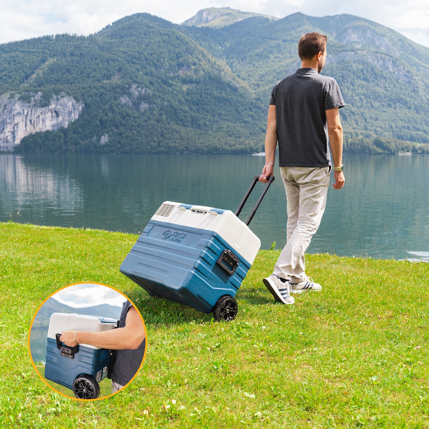 Kompressor-Kühlbox 52L, mit App-Steuerung, Trolley-Funktion