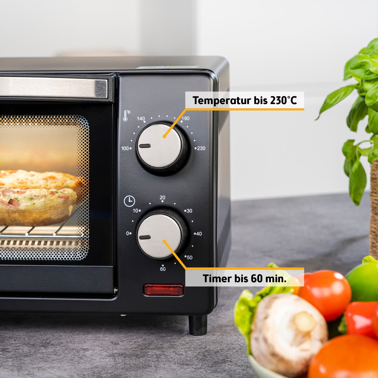 Mini-Backofen 10L, energieeffizient & kompakt