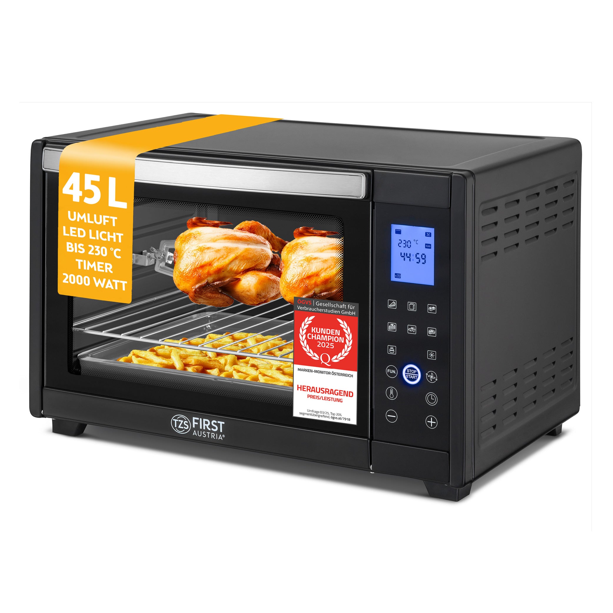 Mini Oven 45L, with Convection, Rotisserie