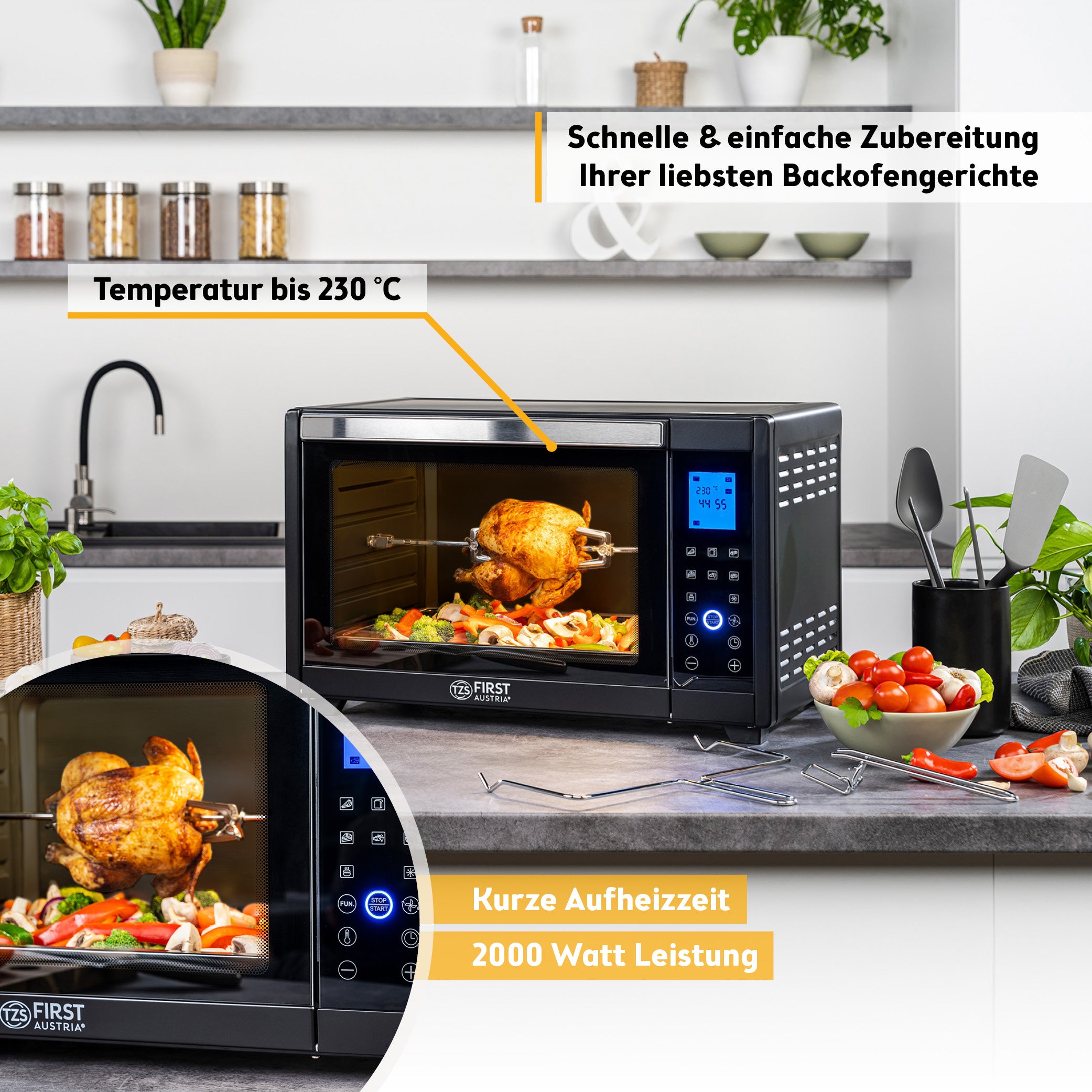 Mini Oven 45L, with Convection, Rotisserie