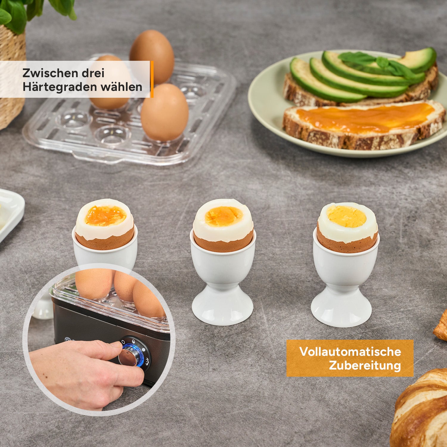 Für 8 Eier | Grau