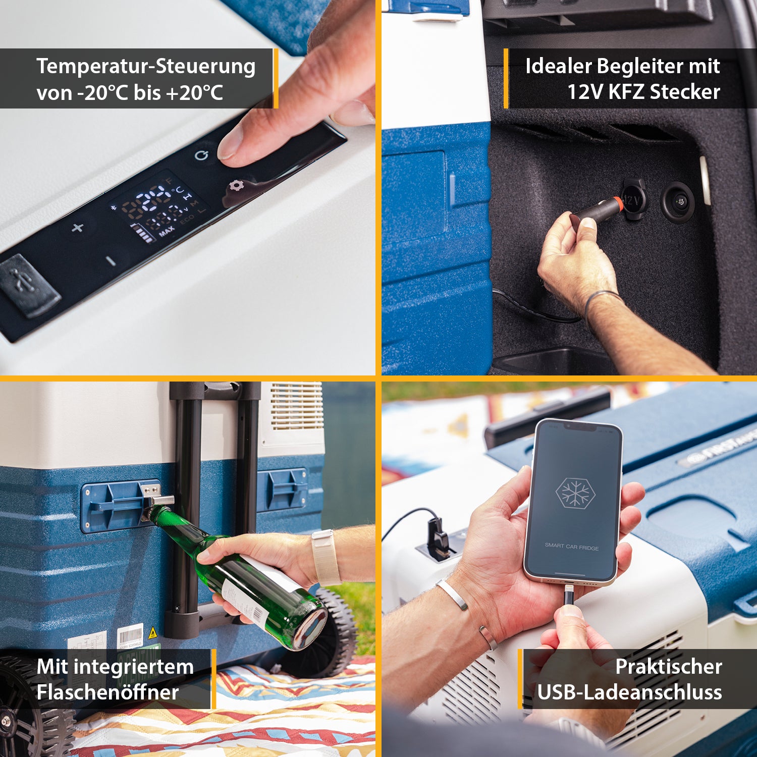 Compressor Cool Box 52L, with App Control, Trolley Function
