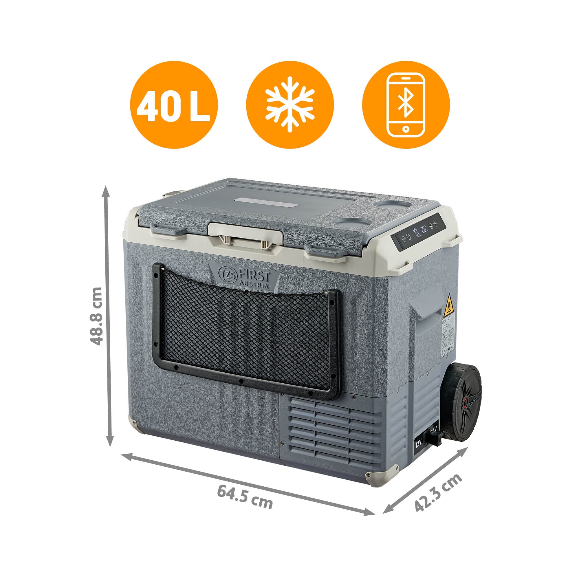 Kompressor-Kühlbox 40L, mit App-Steuerung, Trolleyfunktion