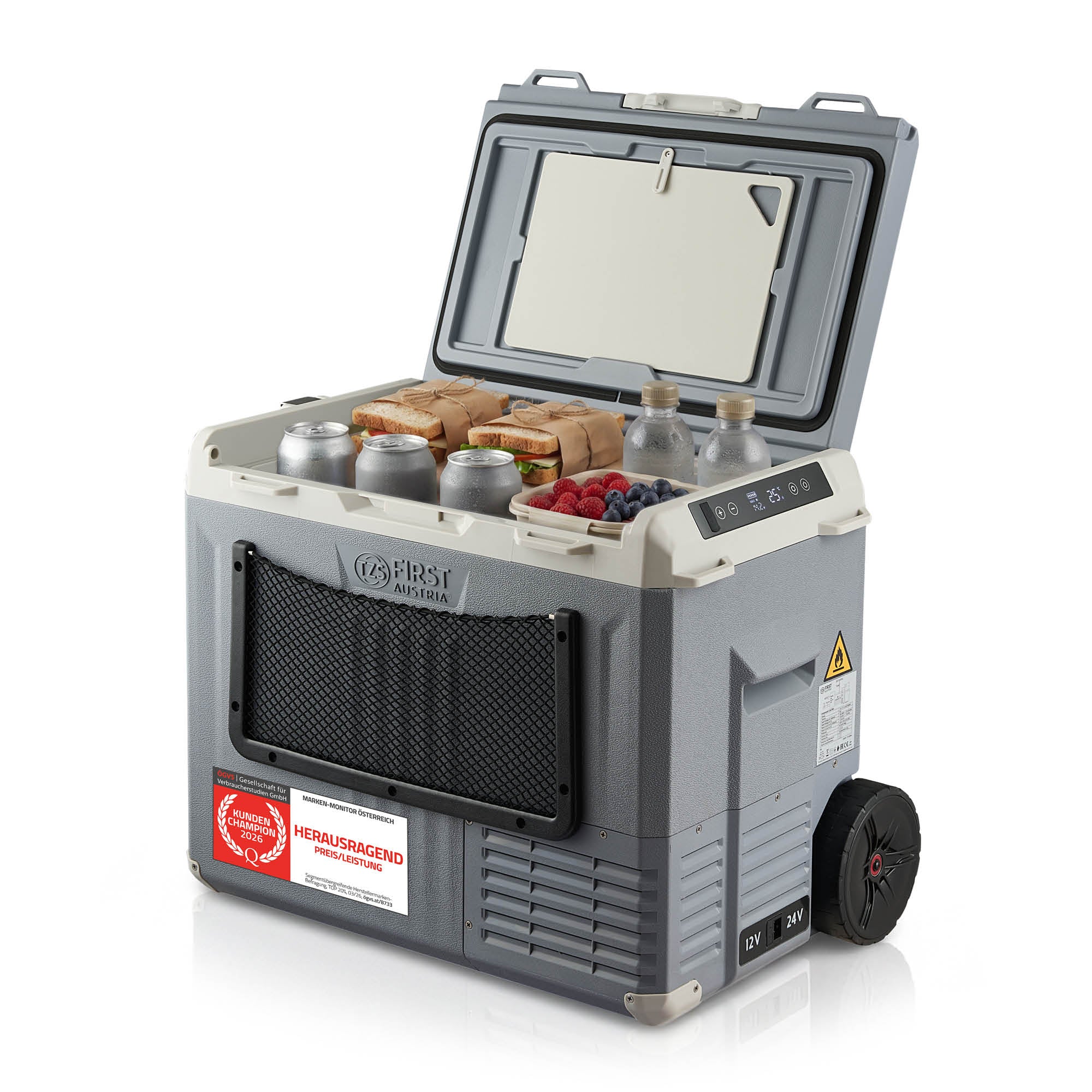 Kompressor-Kühlbox 40L, mit App-Steuerung, Trolleyfunktion