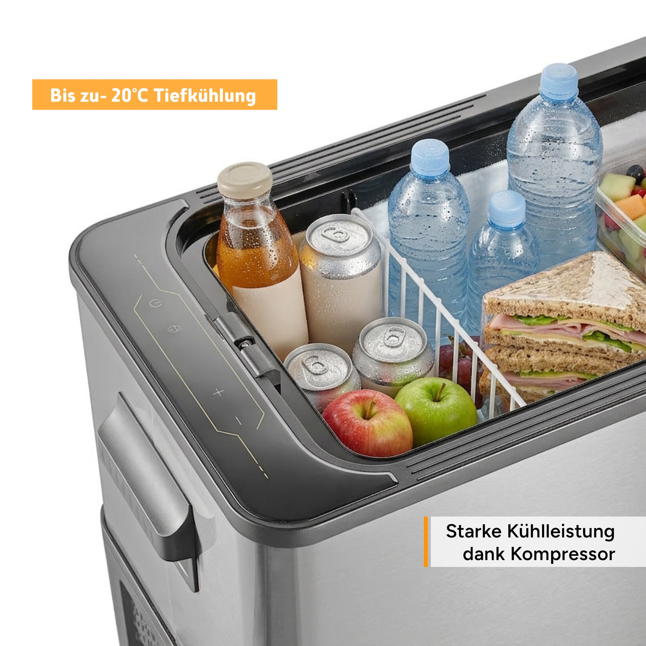 Kompressor-Kühlbox 38L, Dark Steel, Anti-Fingerprint