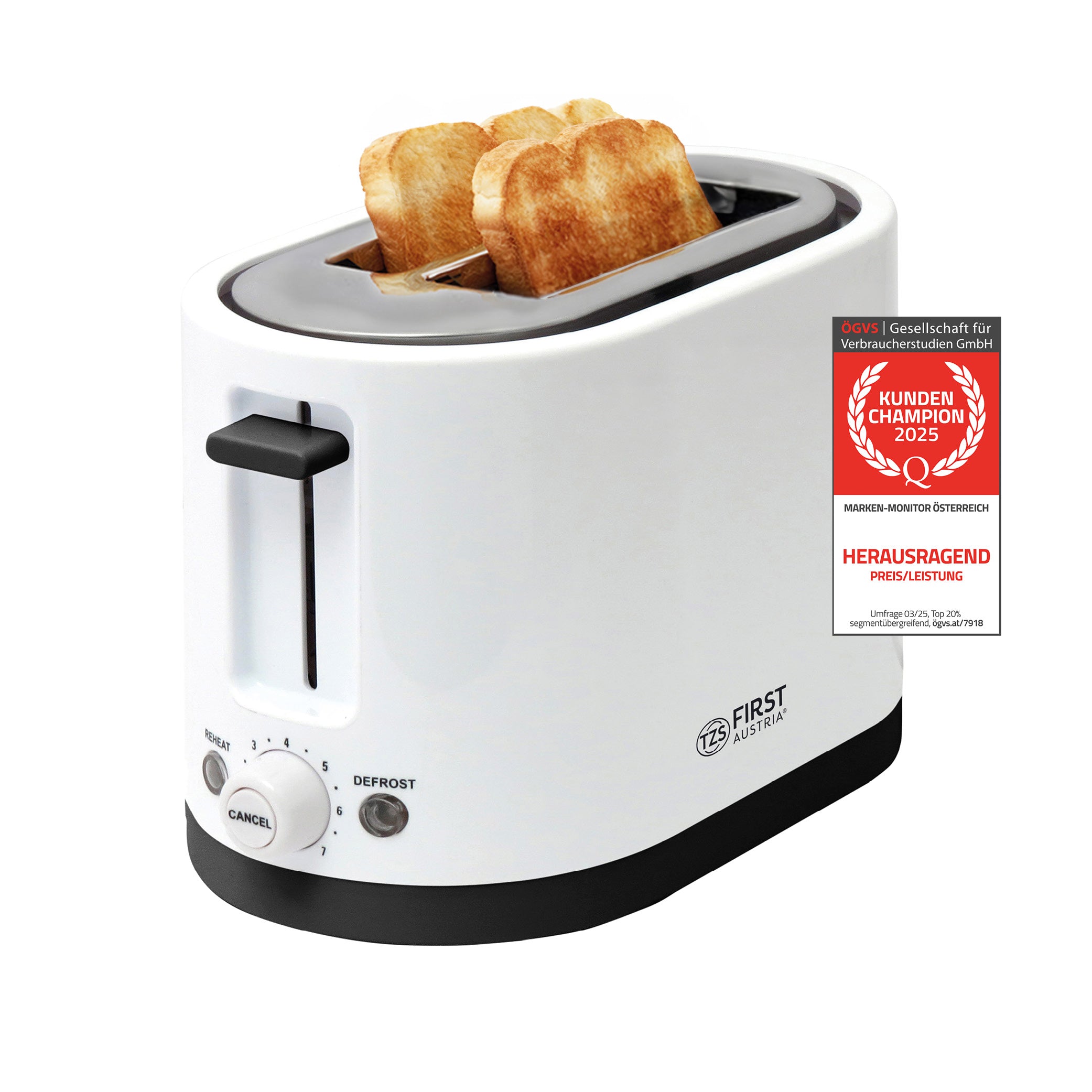 Double Short Slot Toaster, 2 Slices, 750W