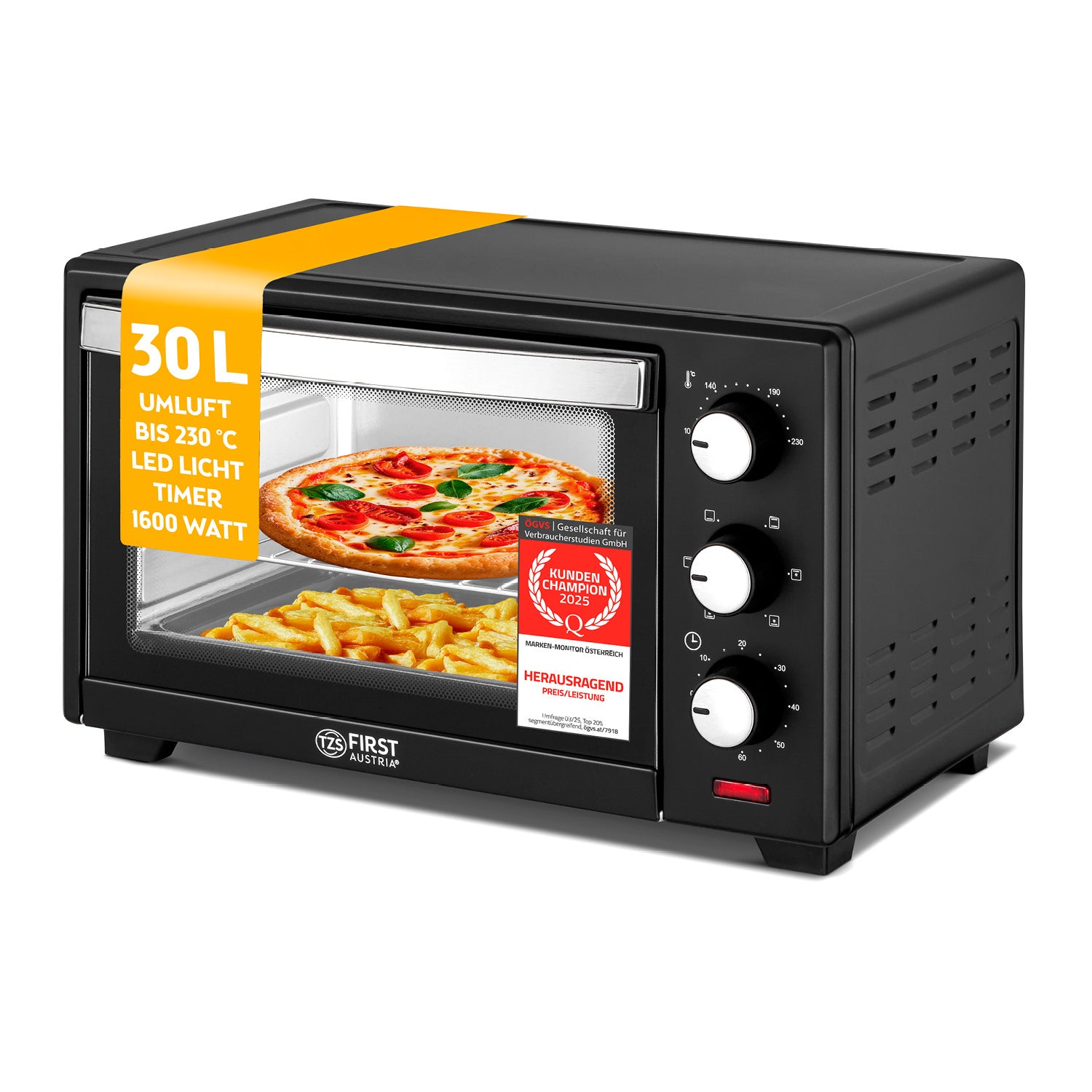 Mini-Backofen 30L, multifunktional & geräumig
