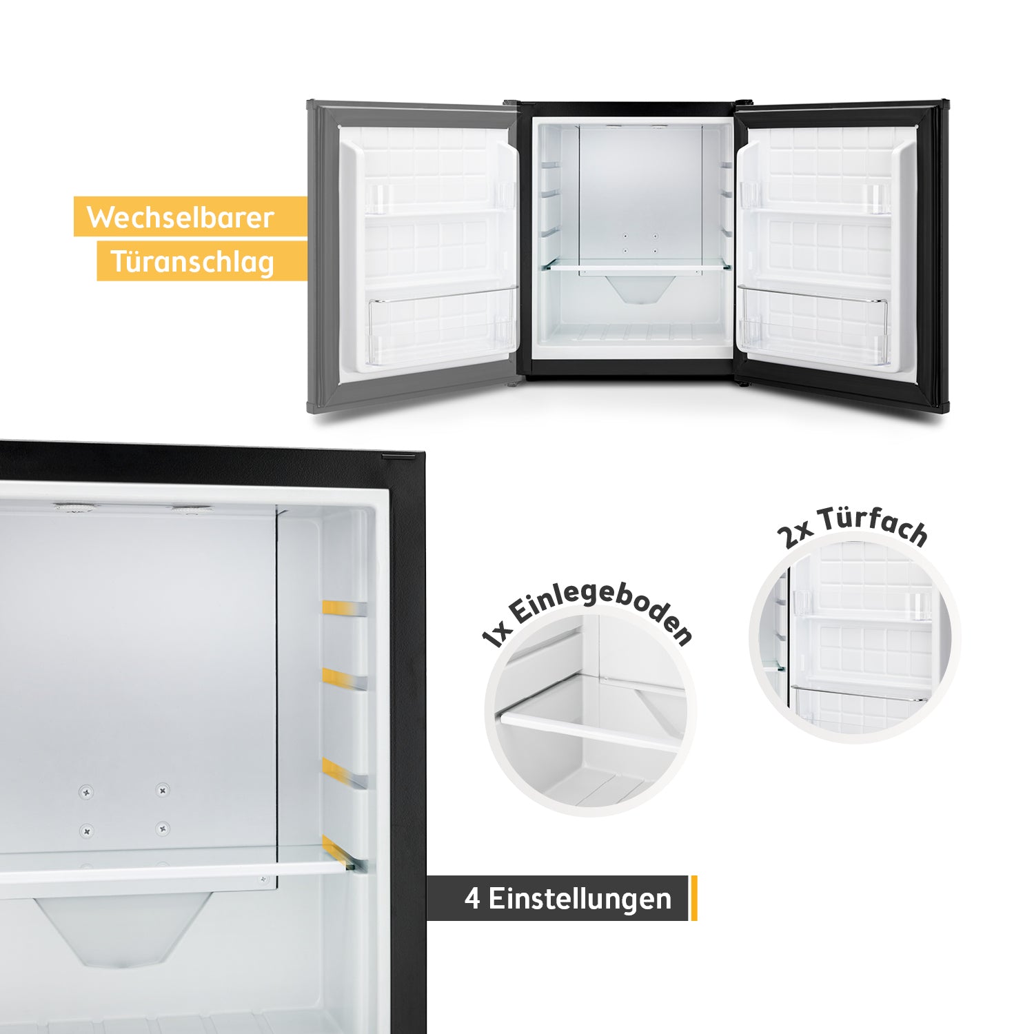Minikühlschrank 30L Mattschwarz