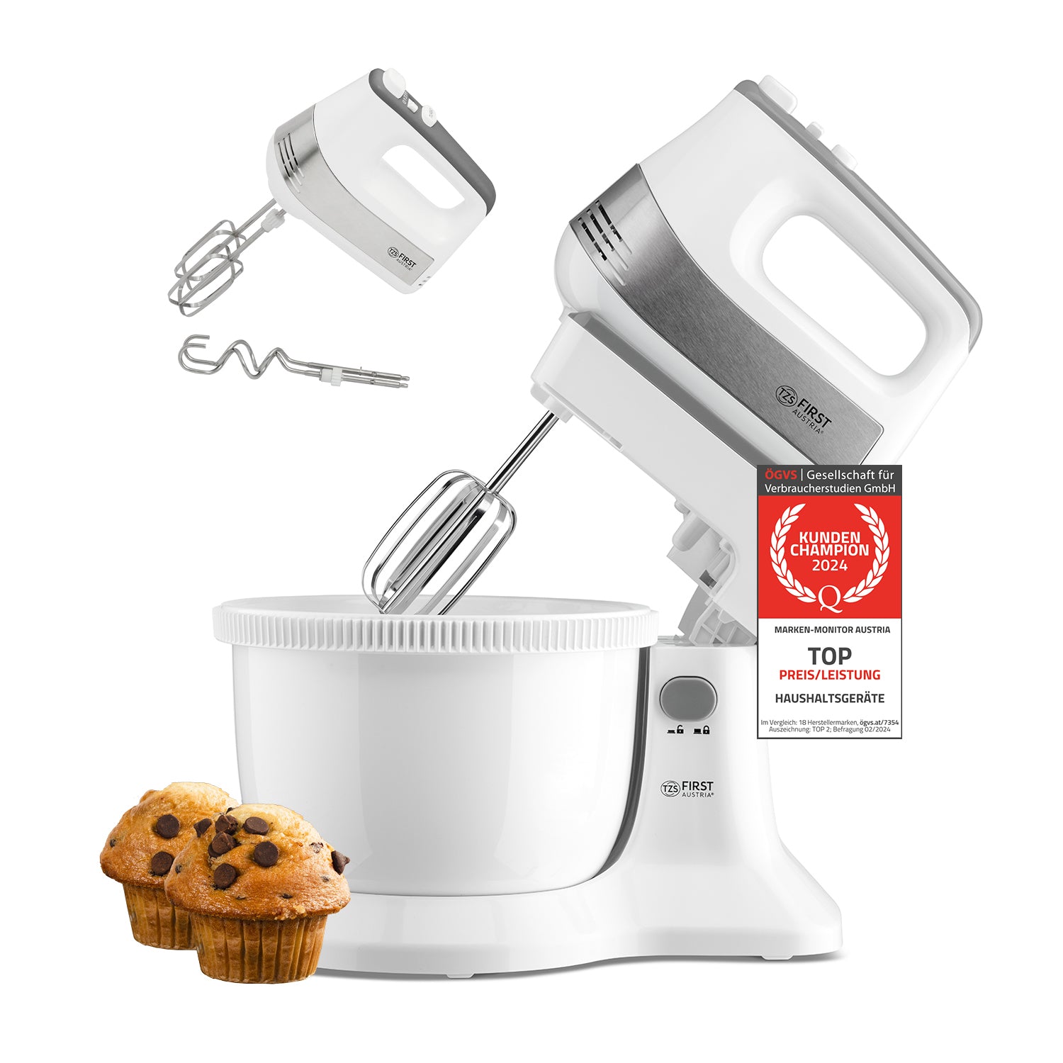 Küchen- und Knetmaschine mit Schüssel 3,5L, 500W