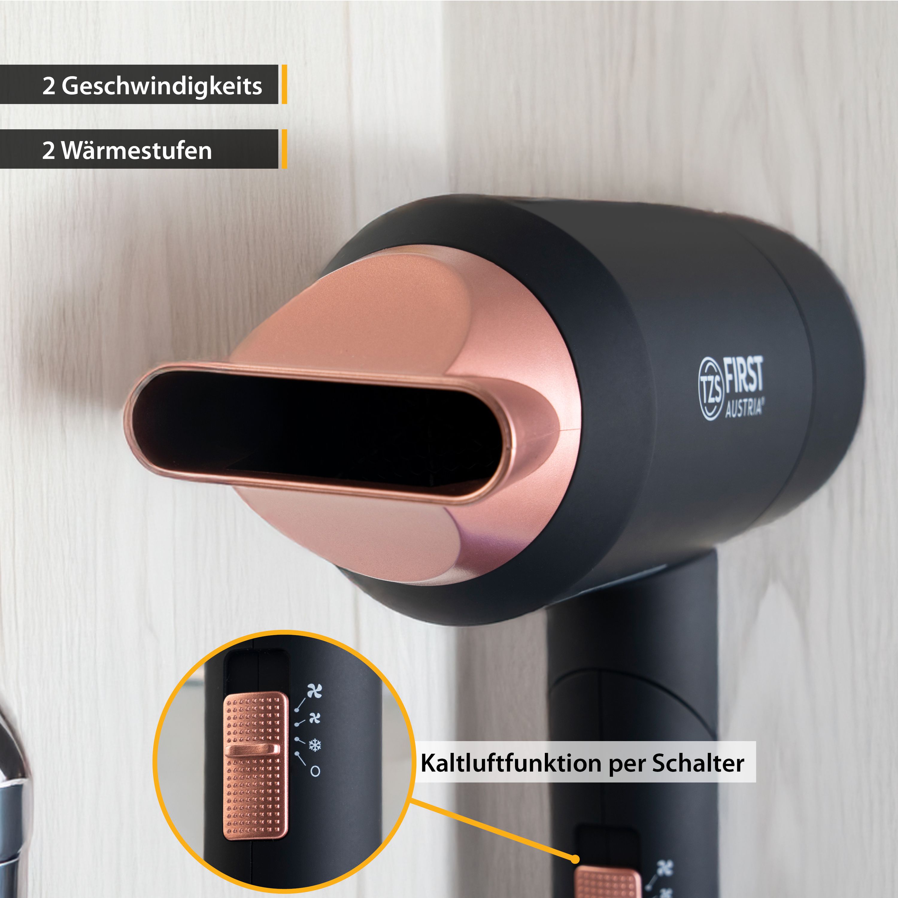 1800W, Reiseföhn, klappbar, schonendes Styling, Ionen-Funktion