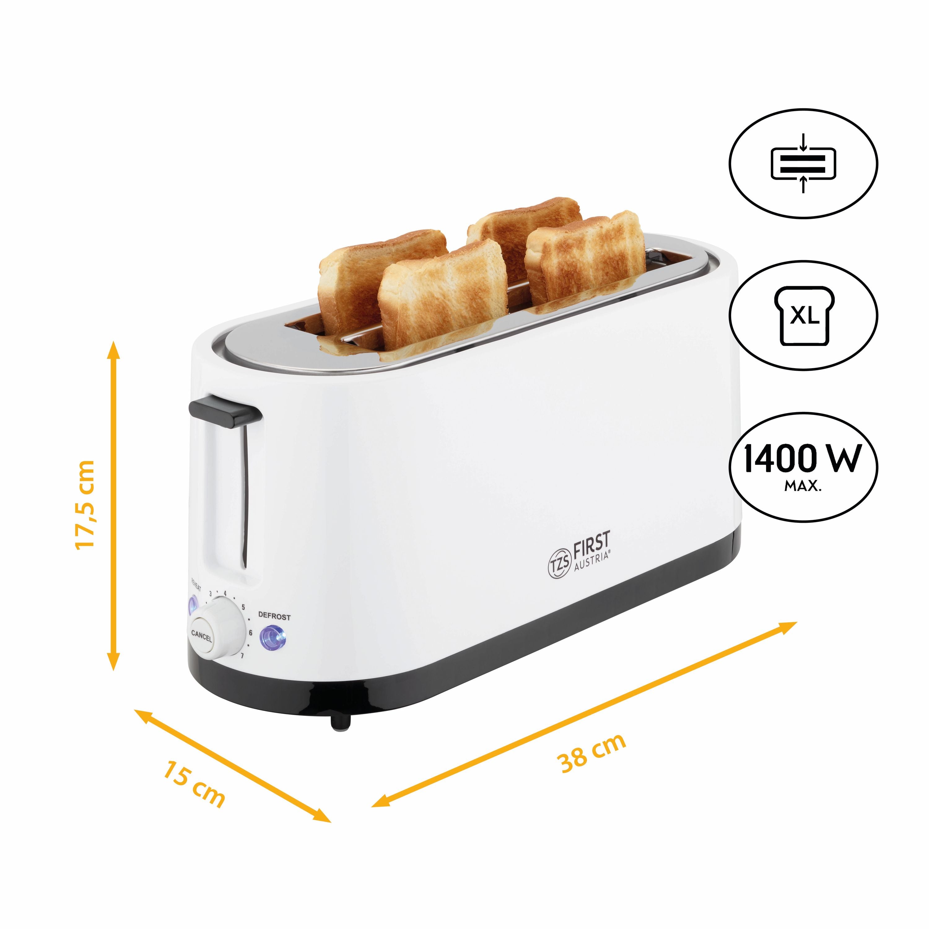 1400W - 4 Scheiben