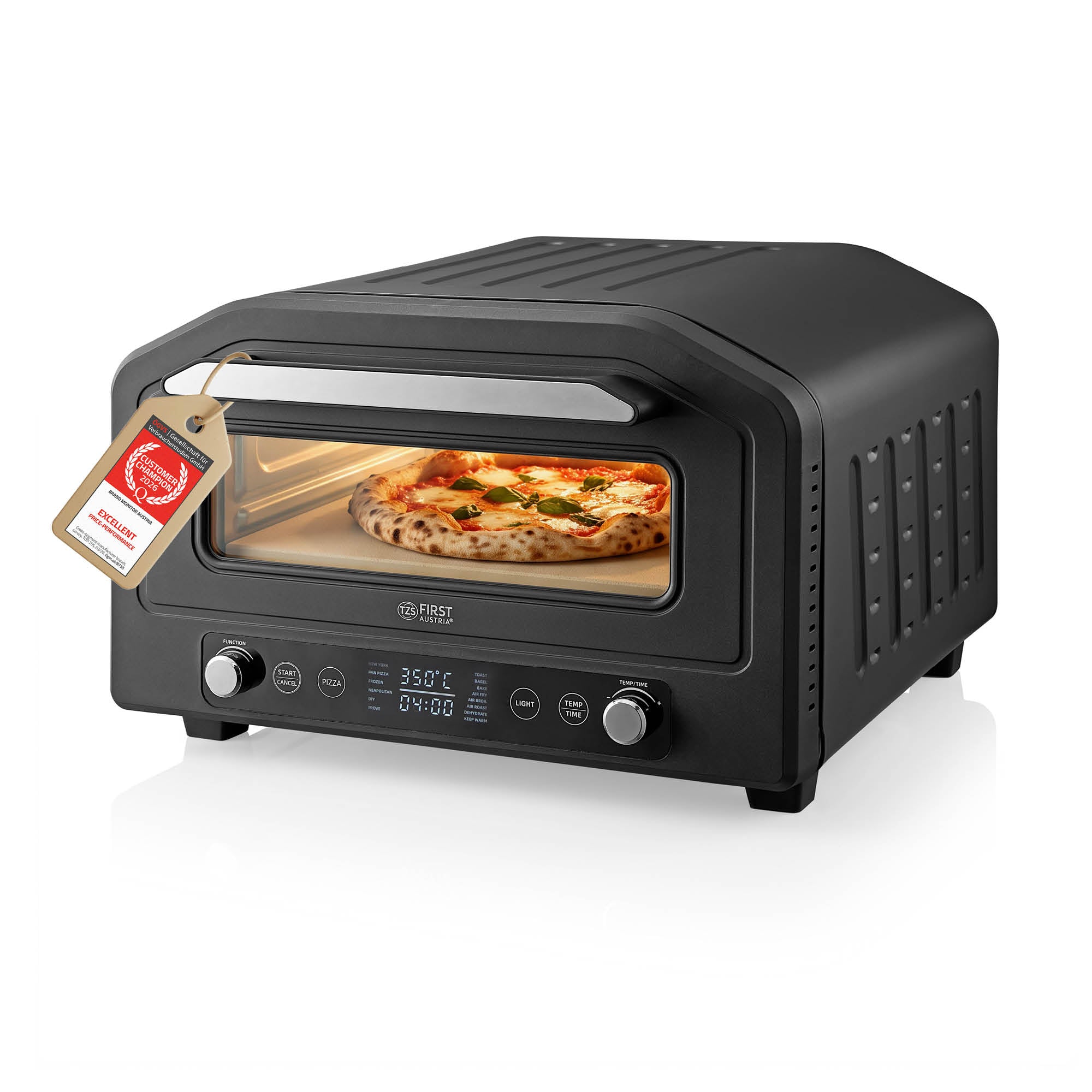 Pizza oven, 18L, 6 Pizza programs, Digital control panel