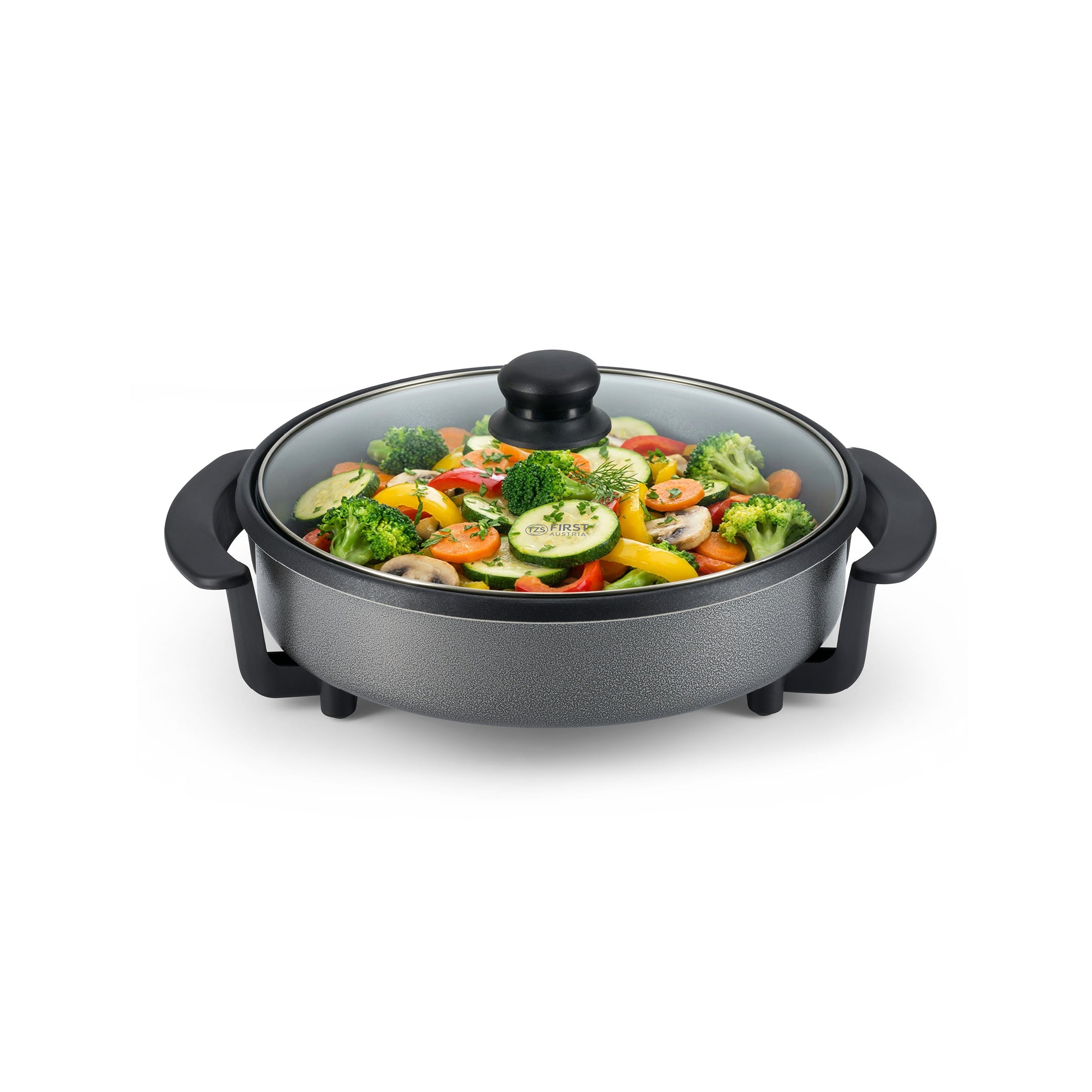 Elektrische Multipfanne 30cm, antihaftbeschichtet, inkl. Glasdeckel