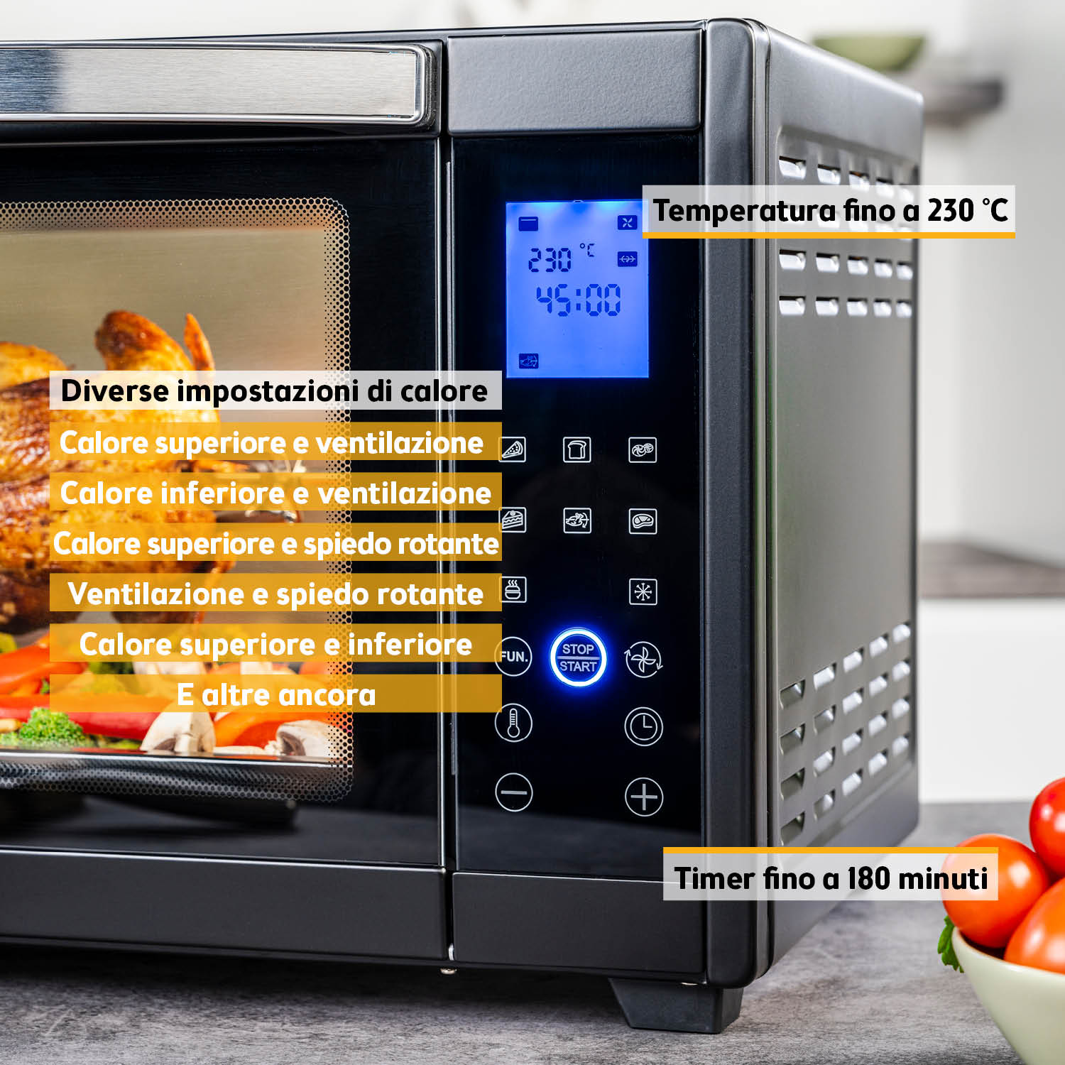 Mini-Backofen 30L, multifunktional, geräumig