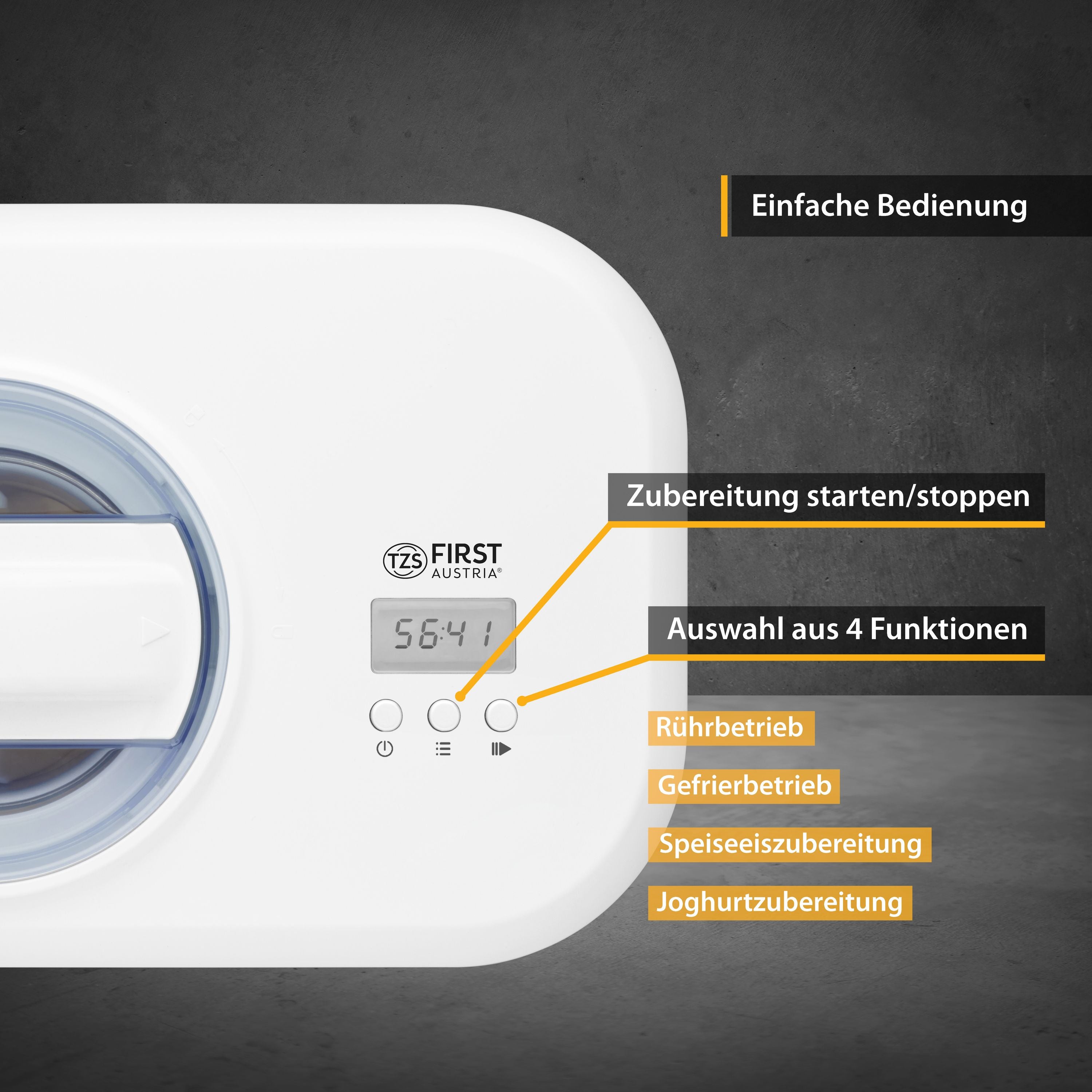 Ice Cream Maker, mit Kompressor, selbstkühlend
