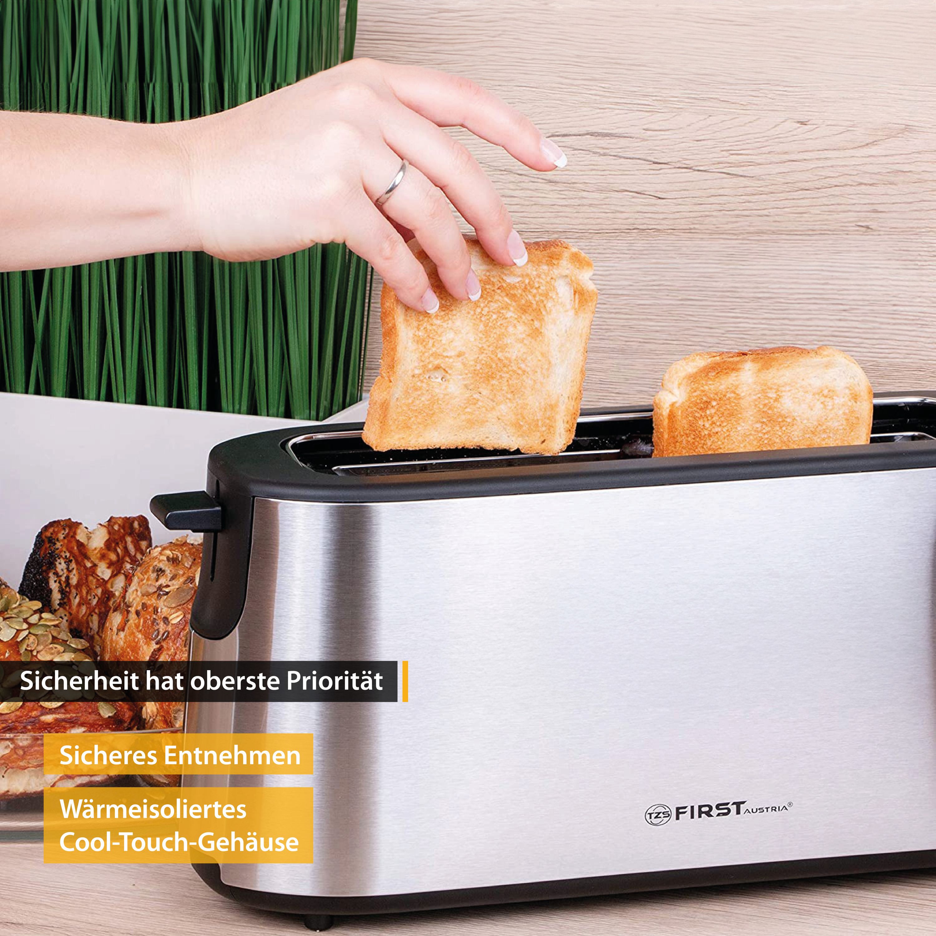 2 Scheiben Toaster, Selbstzentrierfunktion, 7 Bräunungsstufen, 650-750W