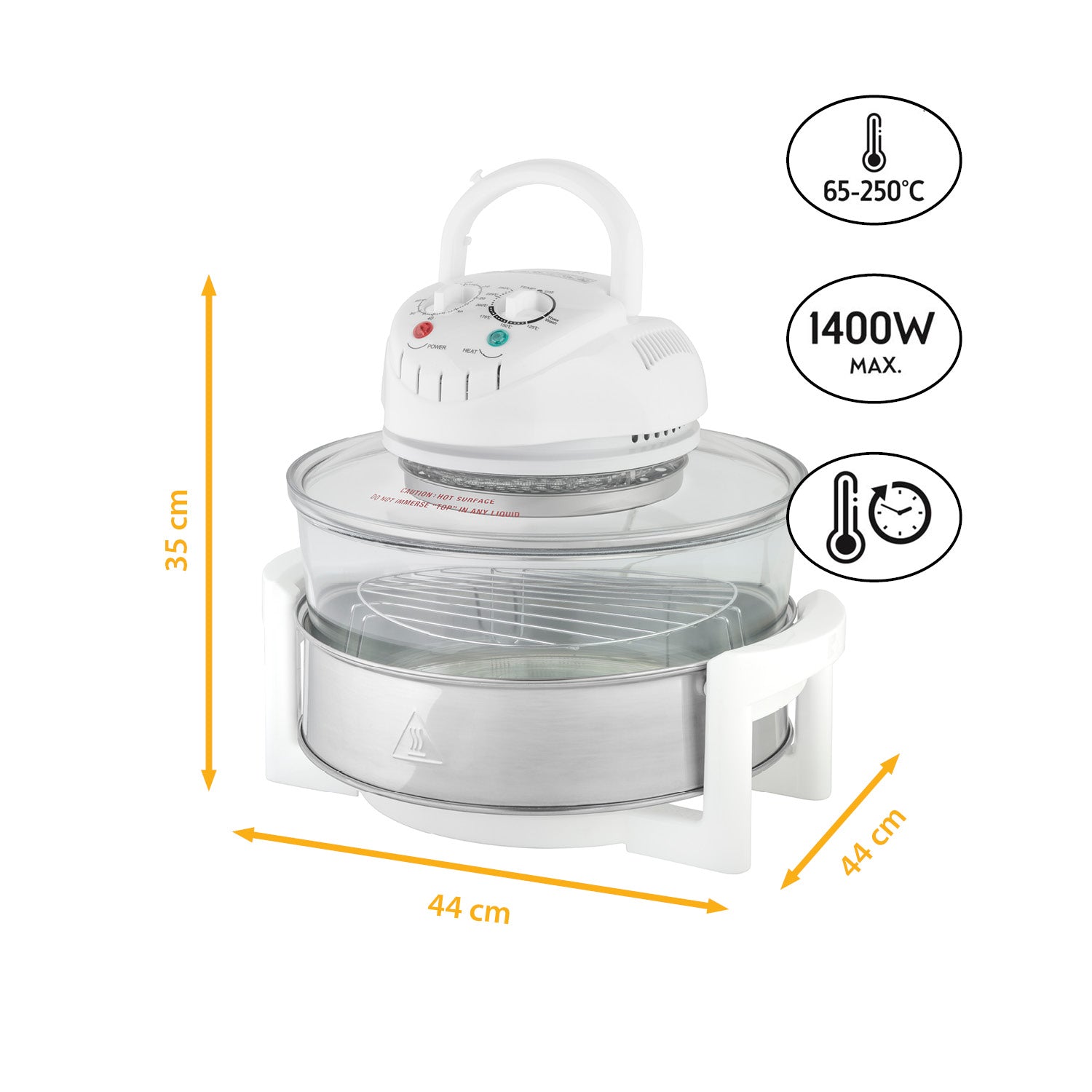 Halogenofen 17 L mit Erweiterungsring