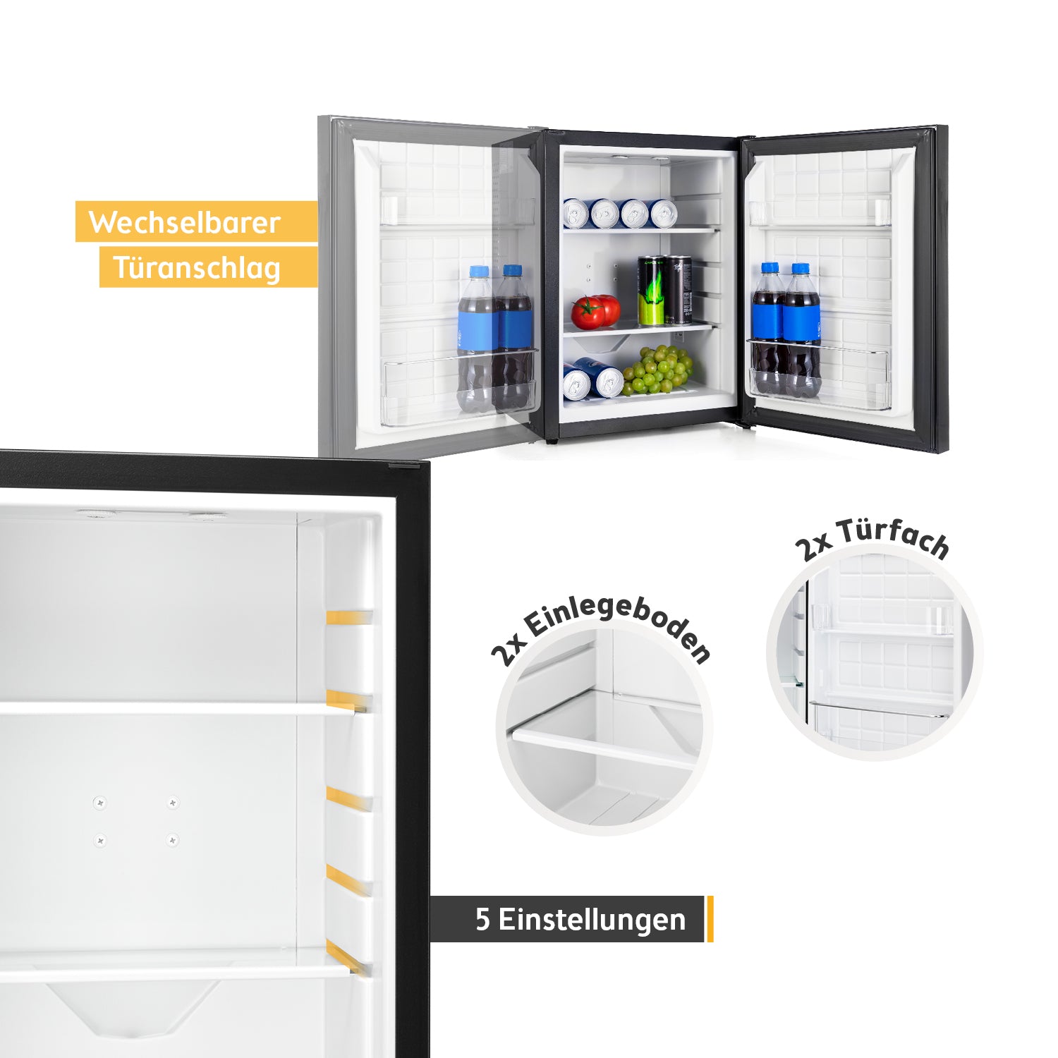 Minikühlschrank 40 L Glasfront