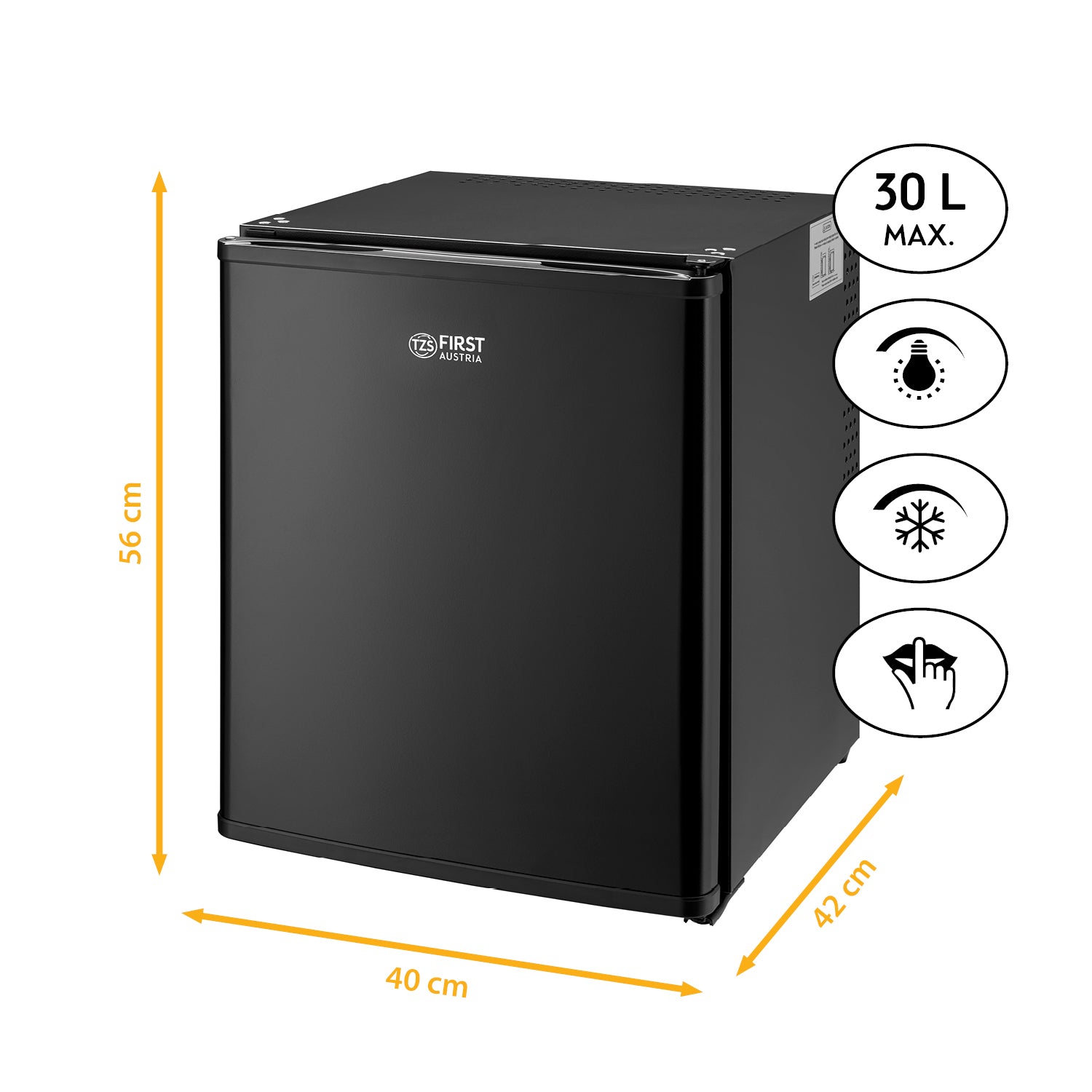 Minikühlschrank 30 L Mattschwarz
