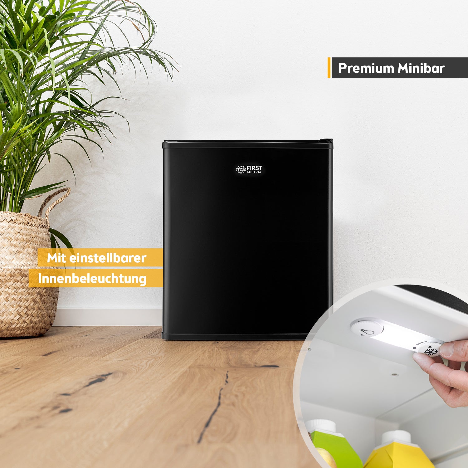 Minikühlschrank 30 L Mattschwarz
