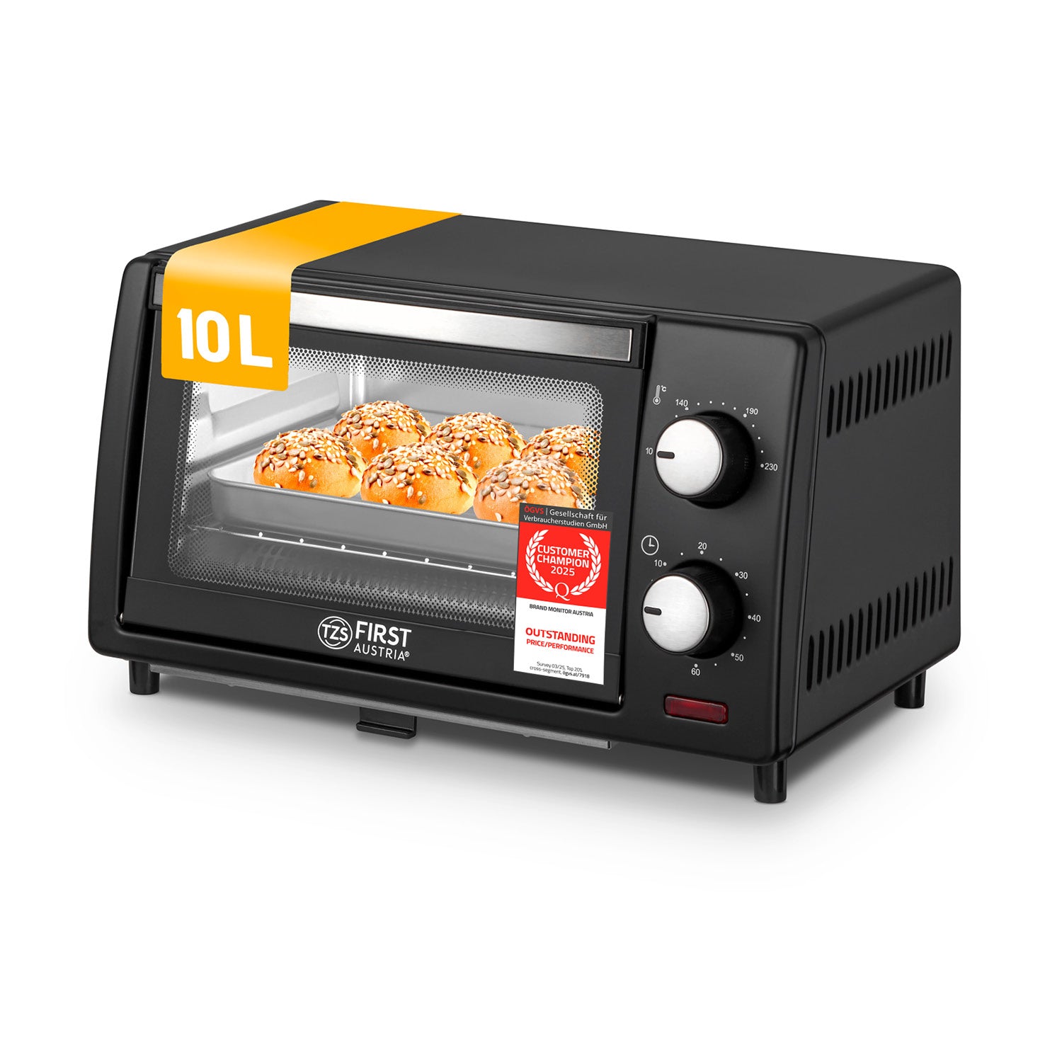 Mini Oven 10 L, Energy-Efficient, Compact