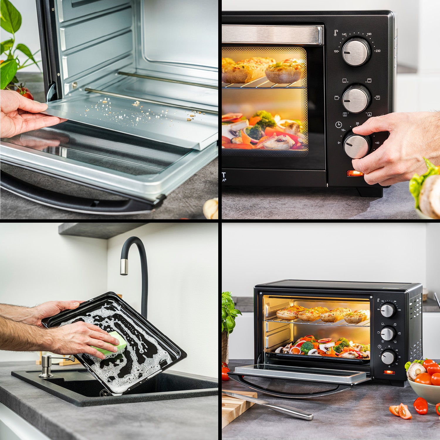Mini-Backofen 20L, mit Umluft, platzsparend