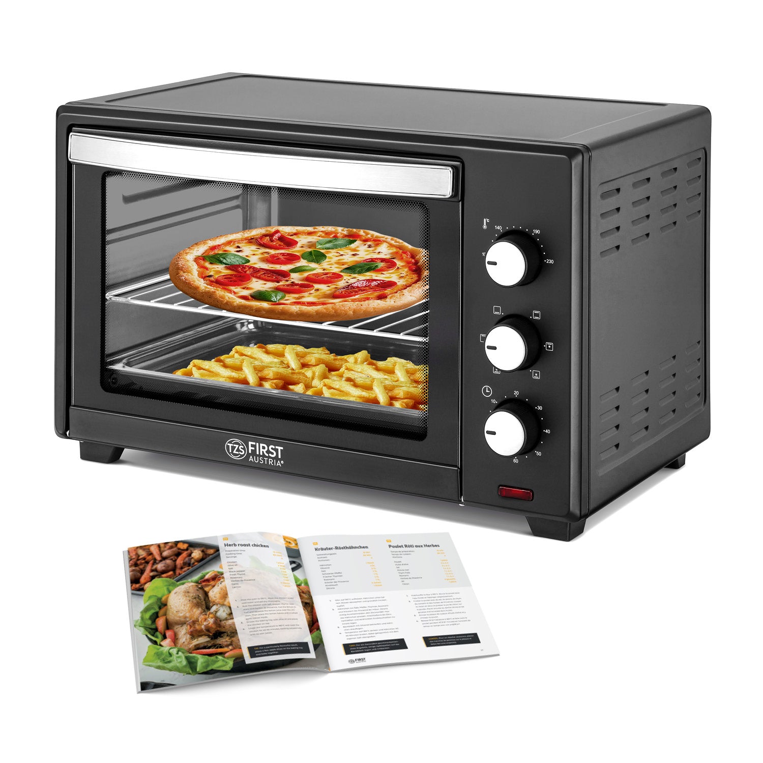 Mini-Backofen 35L, energieeffizient mit Umluft