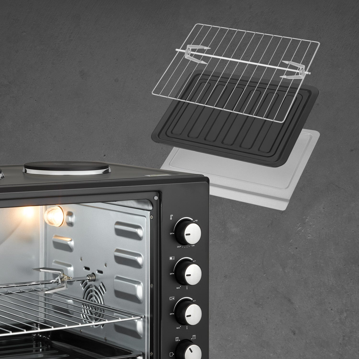 Mini Oven 30 L, with Hotplates, Convection