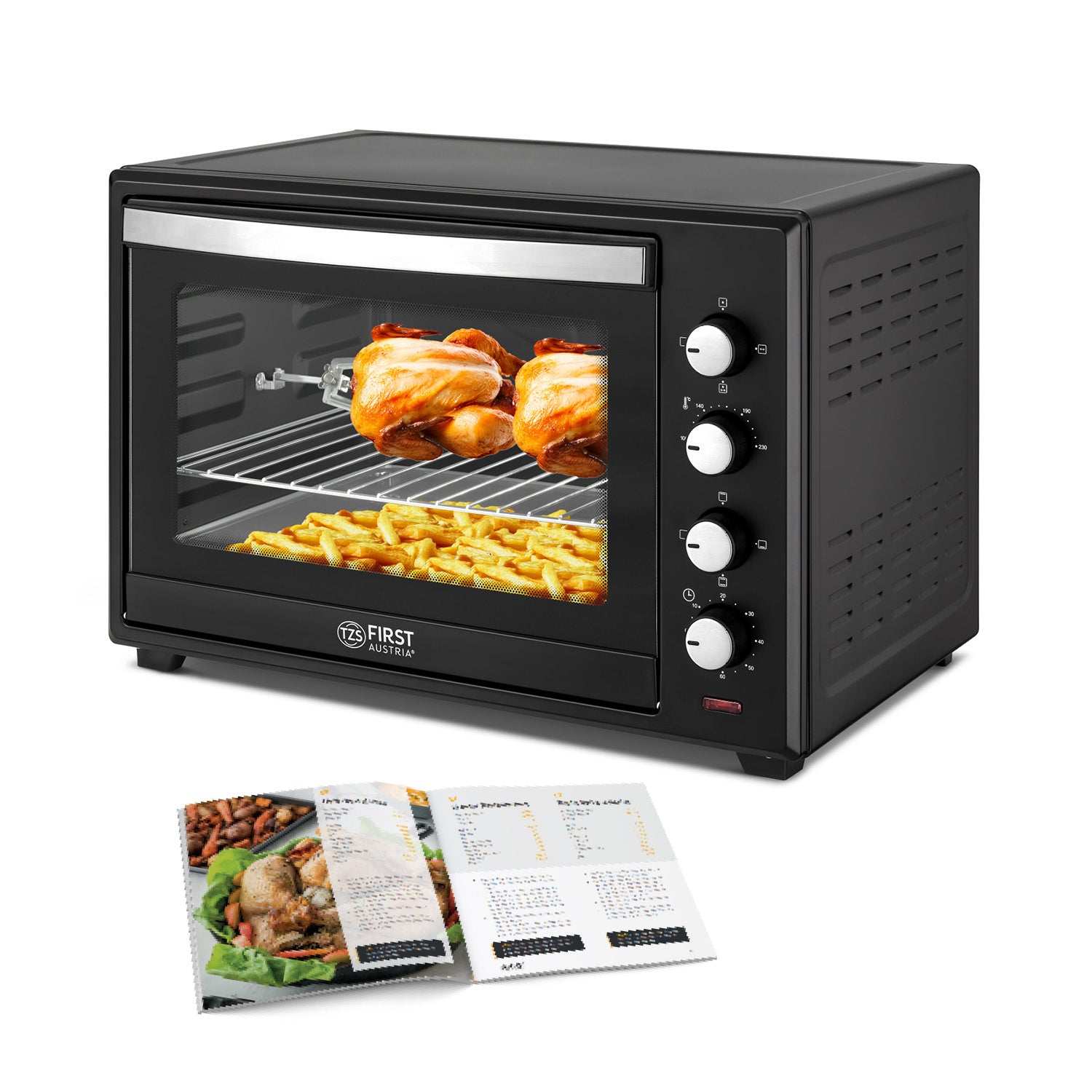 Mini-Backofen 60L, mit Umluft, Drehspieß