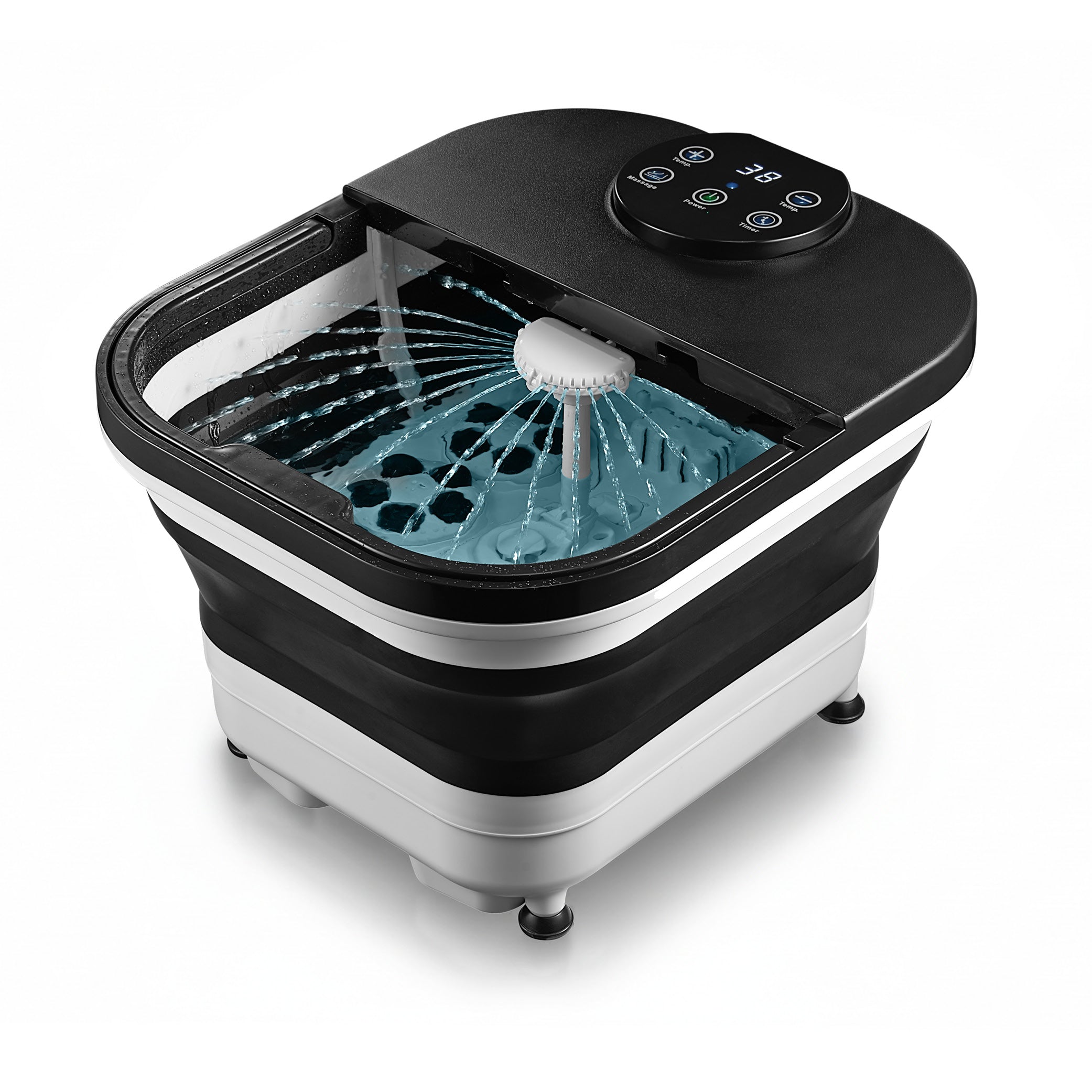 Fußbad 500 W, klappbar,  6 motorisierte Massagerollen, Infrarot-Licht