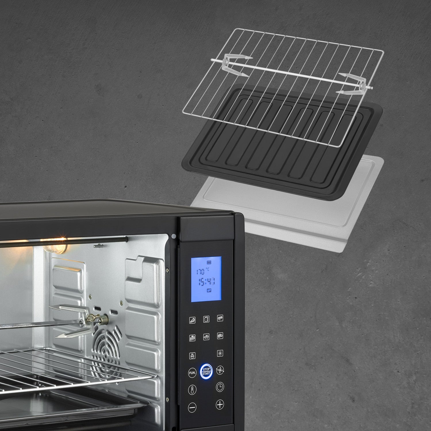 Mini-Backofen 30L, multifunktional, geräumig