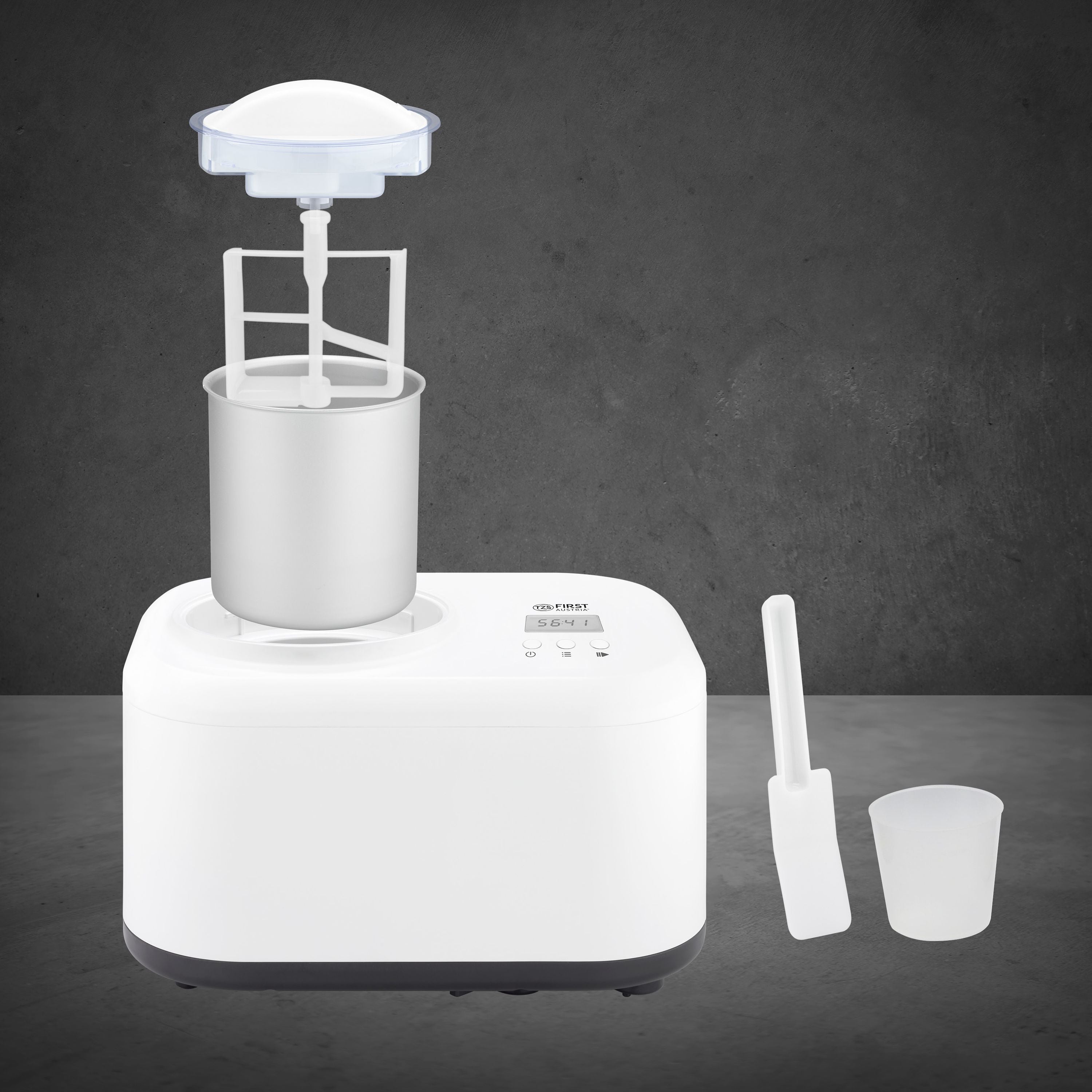 Ice Cream Maker 1.2 L, Stainless Steel, with Cooling Compressor