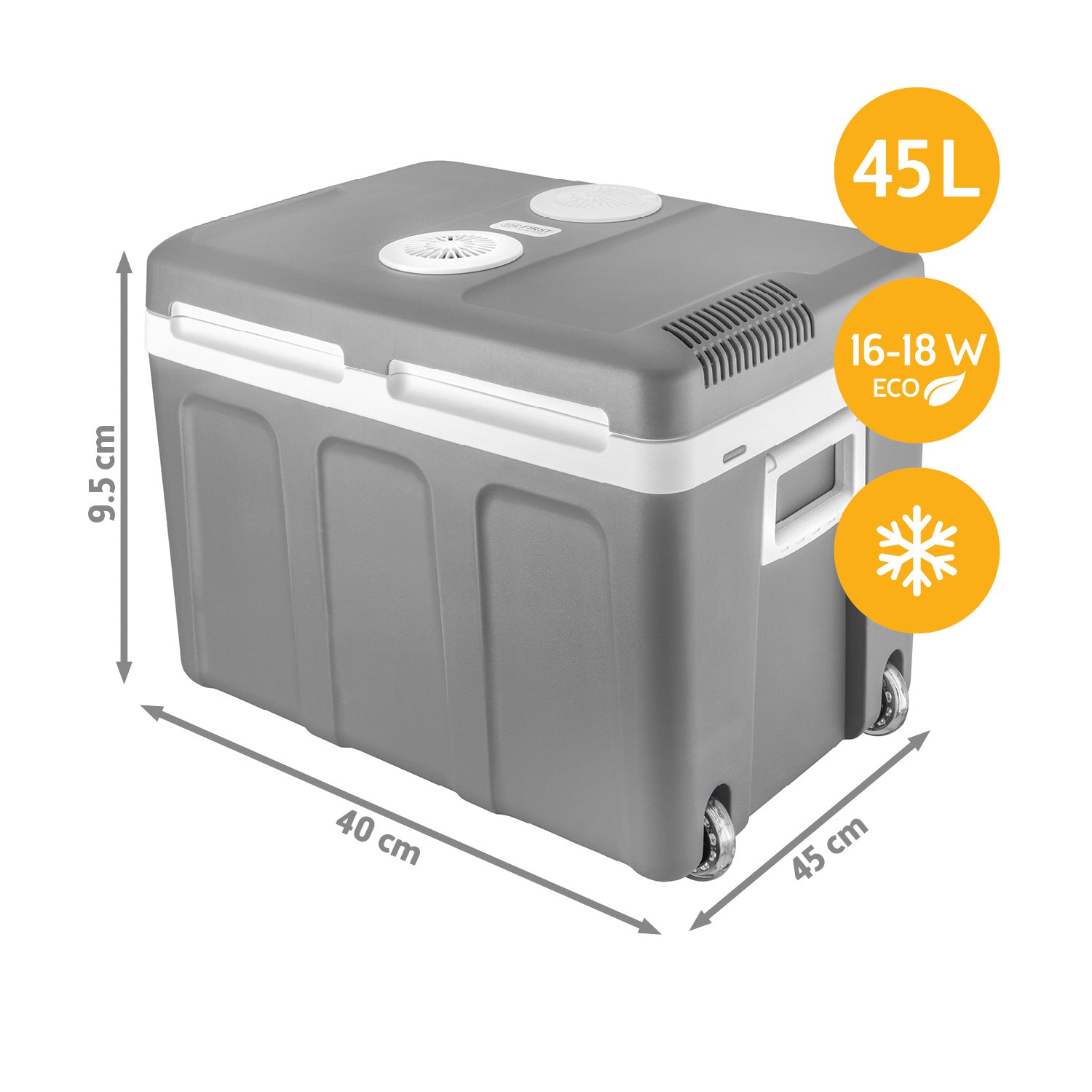Elektrische Kühlbox 45L, mit Trolleyfunktion, Kühl- & Warmhaltefunktion