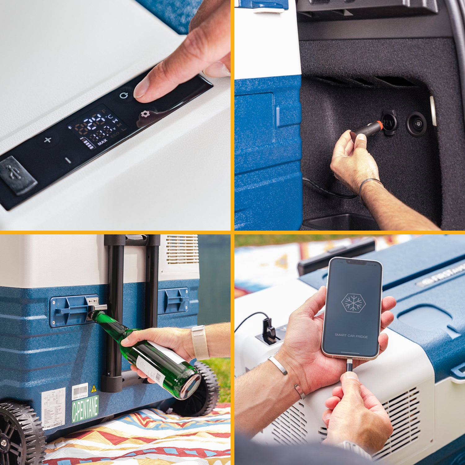 Kompressor-Kühlbox 52L, mit App-Steuerung, Trolley-Funktion