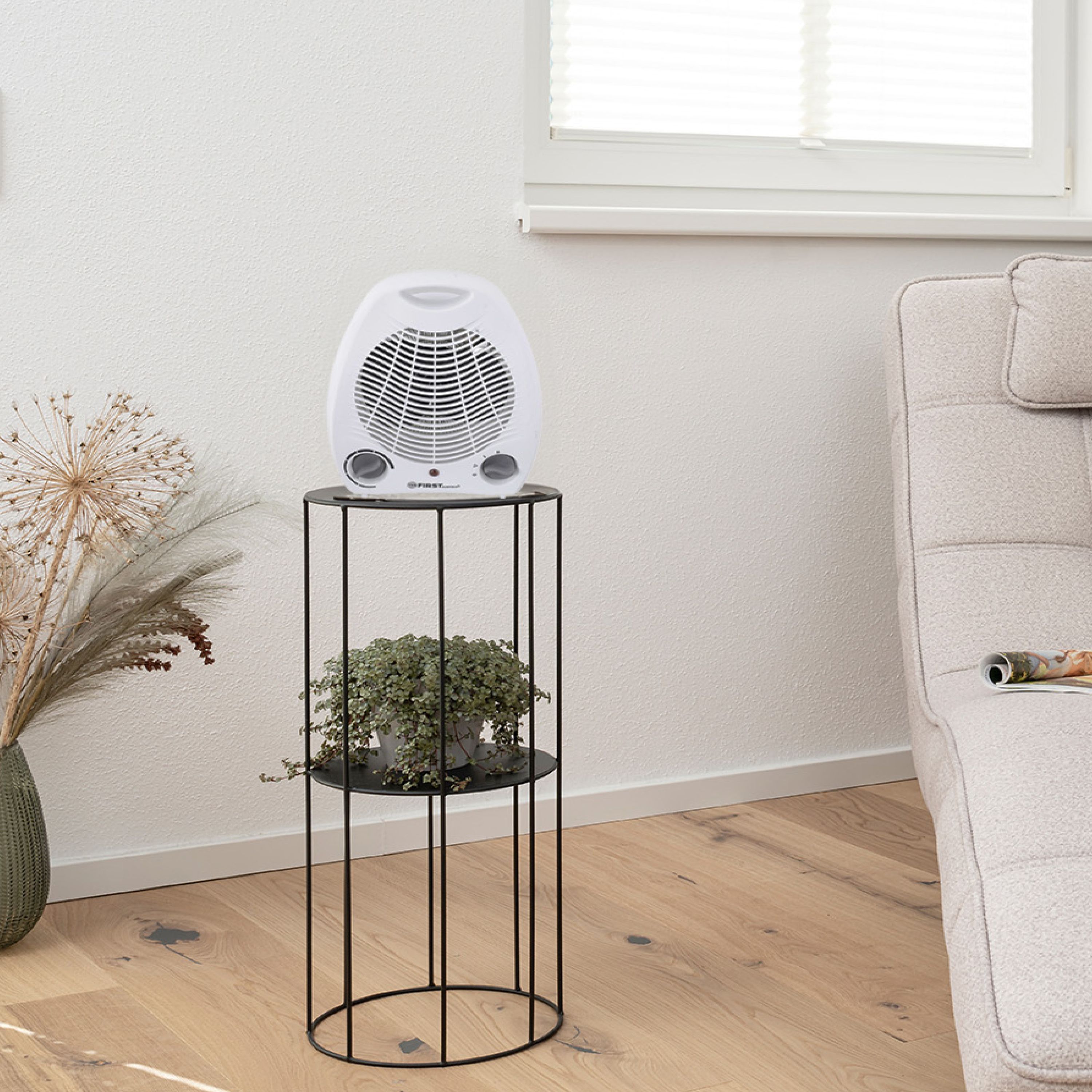 Fan Heater 2000 W, 2 Heat Settings, Thermostat
