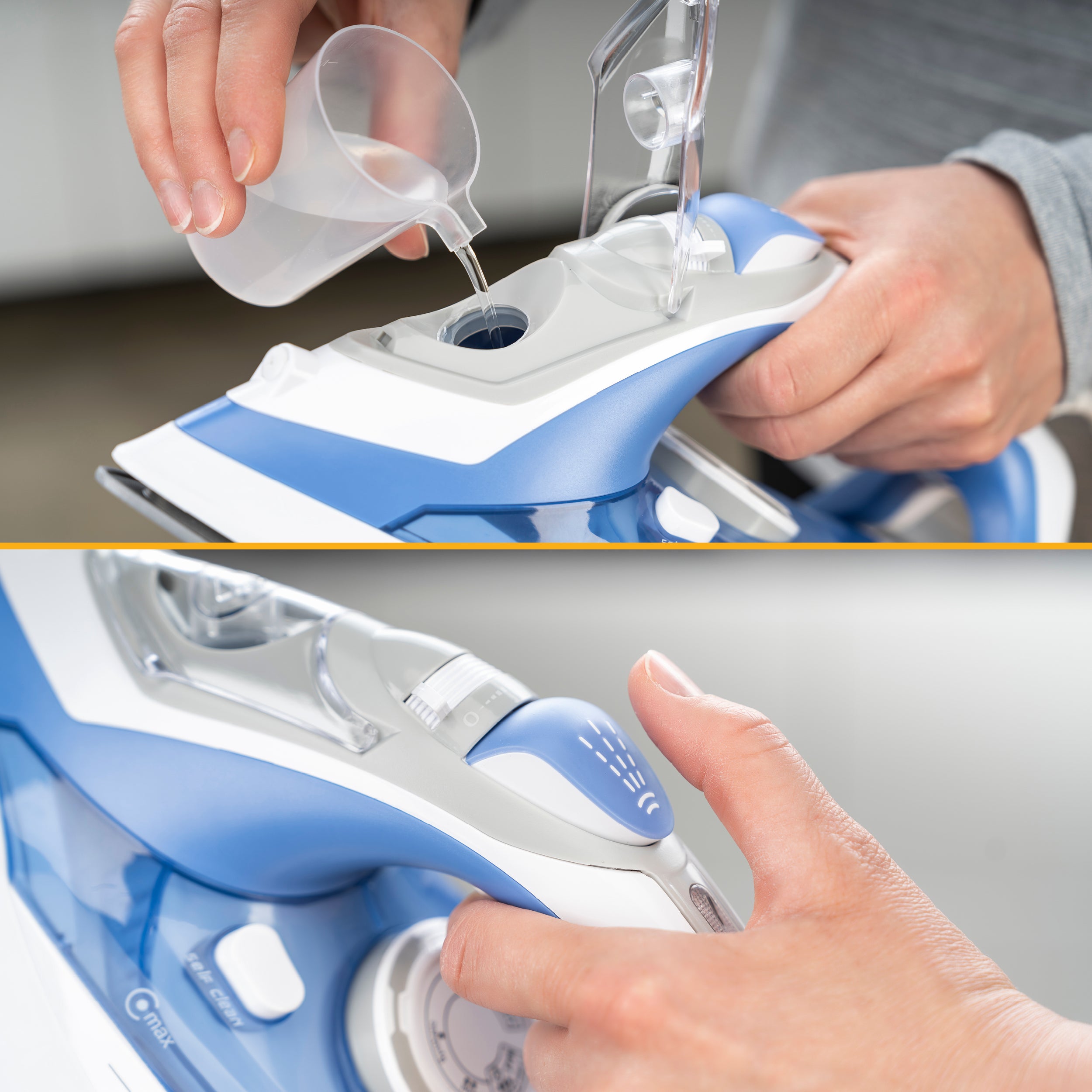 Dampfbügeleisen, verstellbare Dampfstärke & vertikaler Dampfstoß