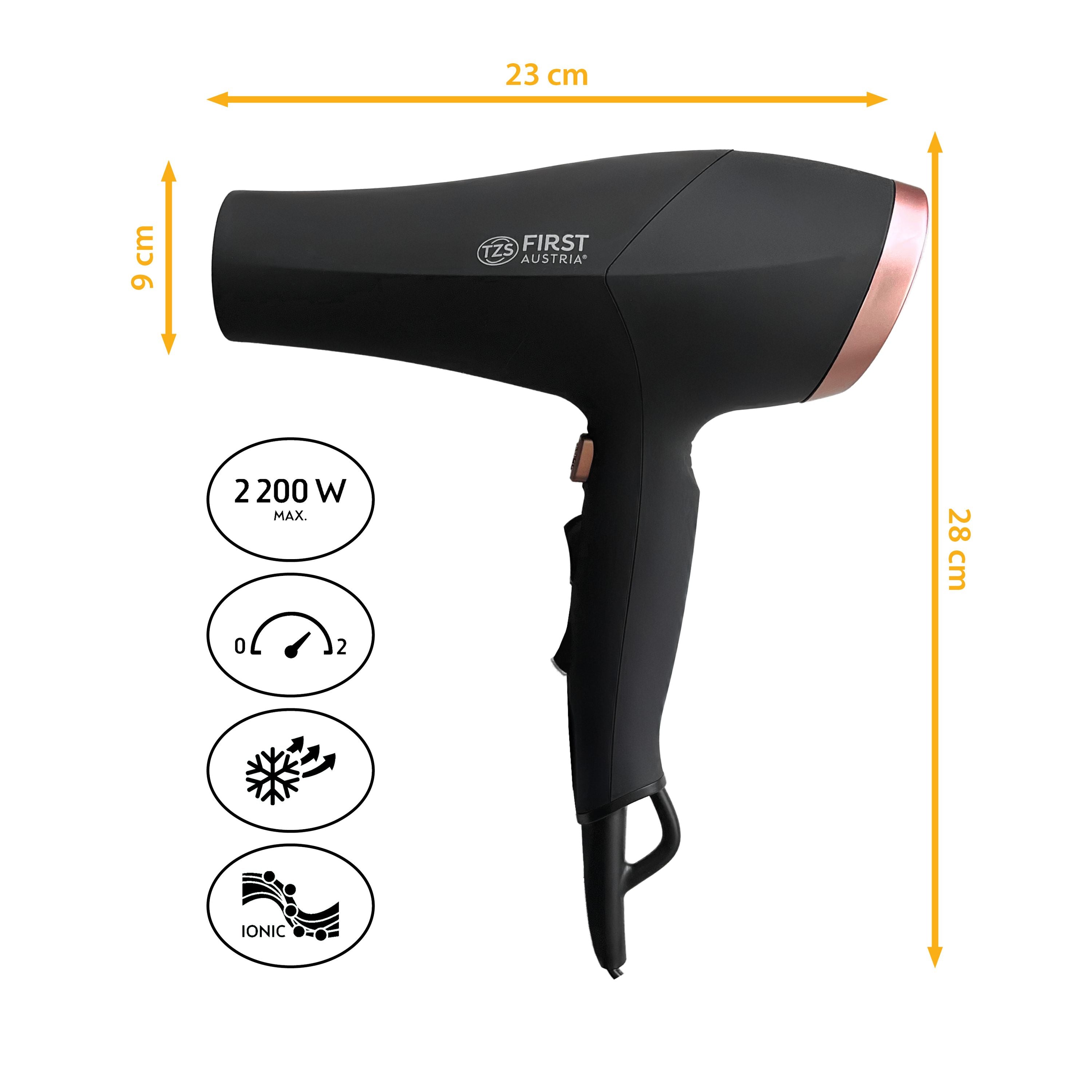 2200W, Ionen, schonendes Styling, 3 Heiz- und 2 Gebläsestufen