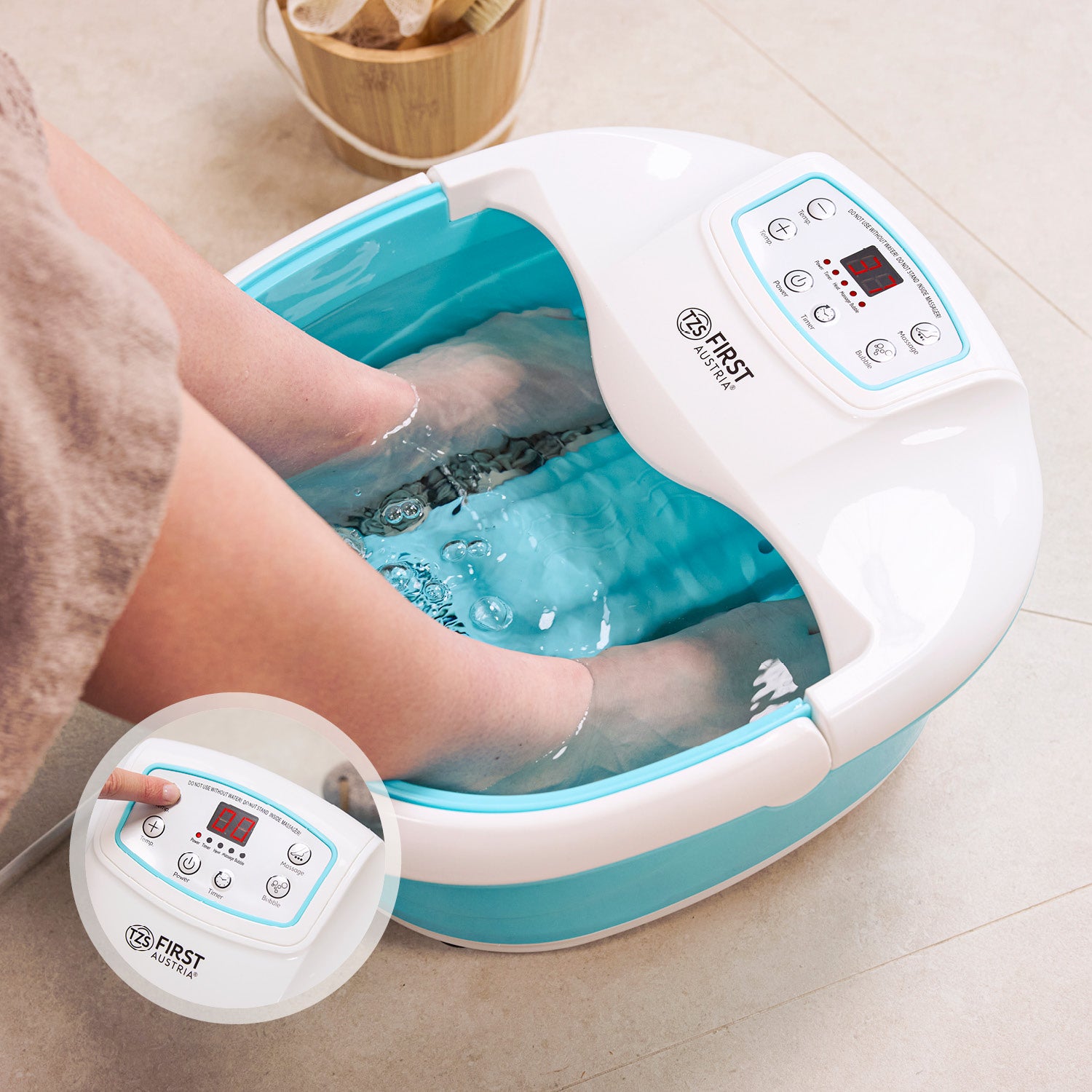 Professional foot spa, vibration massage, bubble function