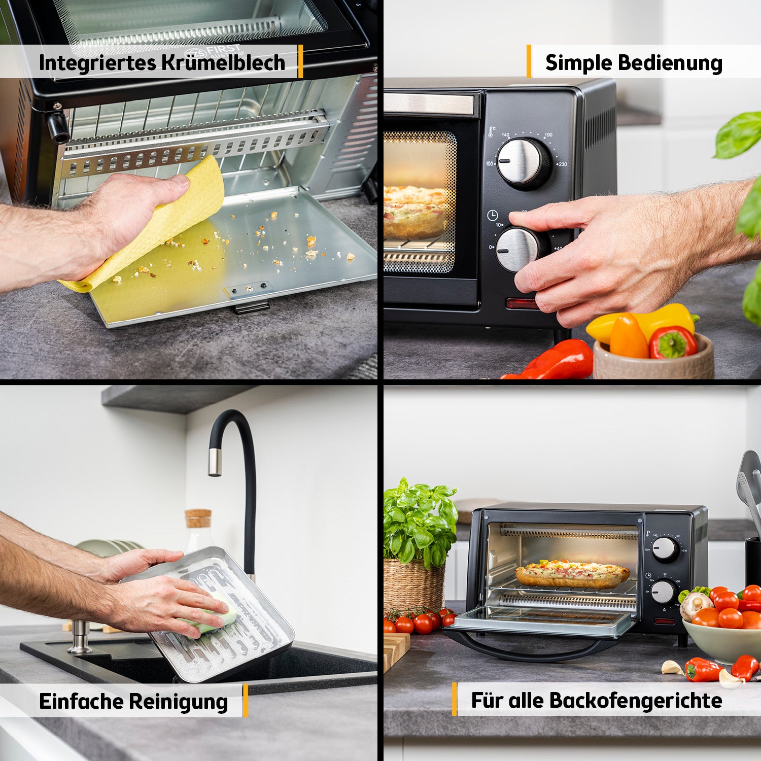 Mini-Backofen 10L, energieeffizient & kompakt