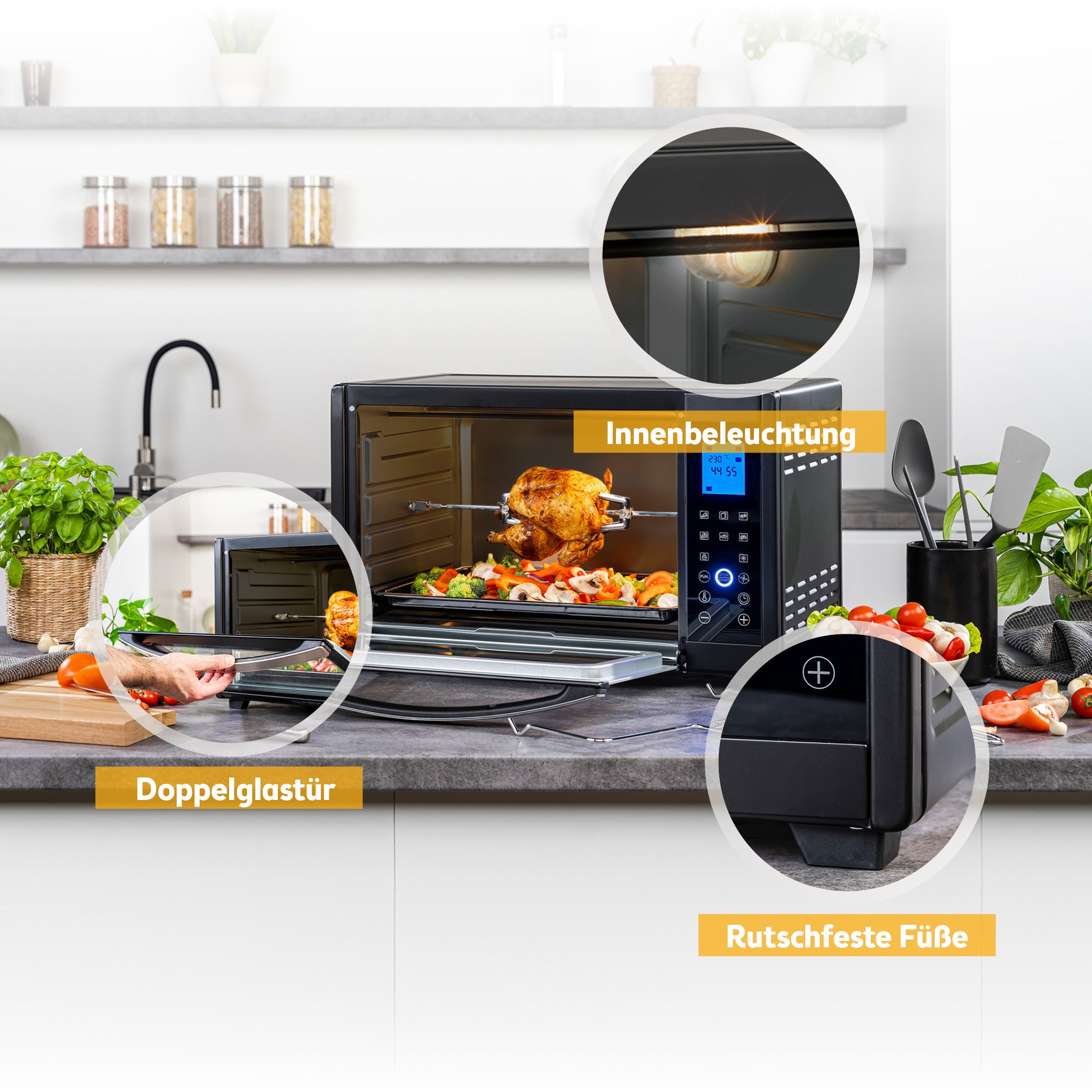 Mini Oven 45L, with Convection, Rotisserie