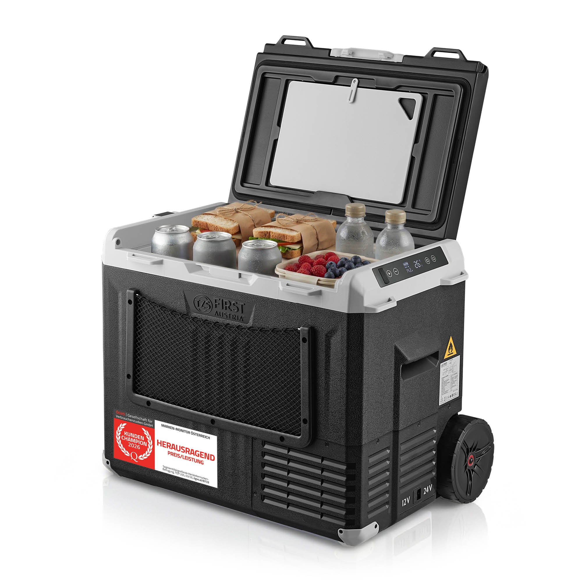Kompressor-Kühlbox 40L, mit App-Steuerung, Trolleyfunktion