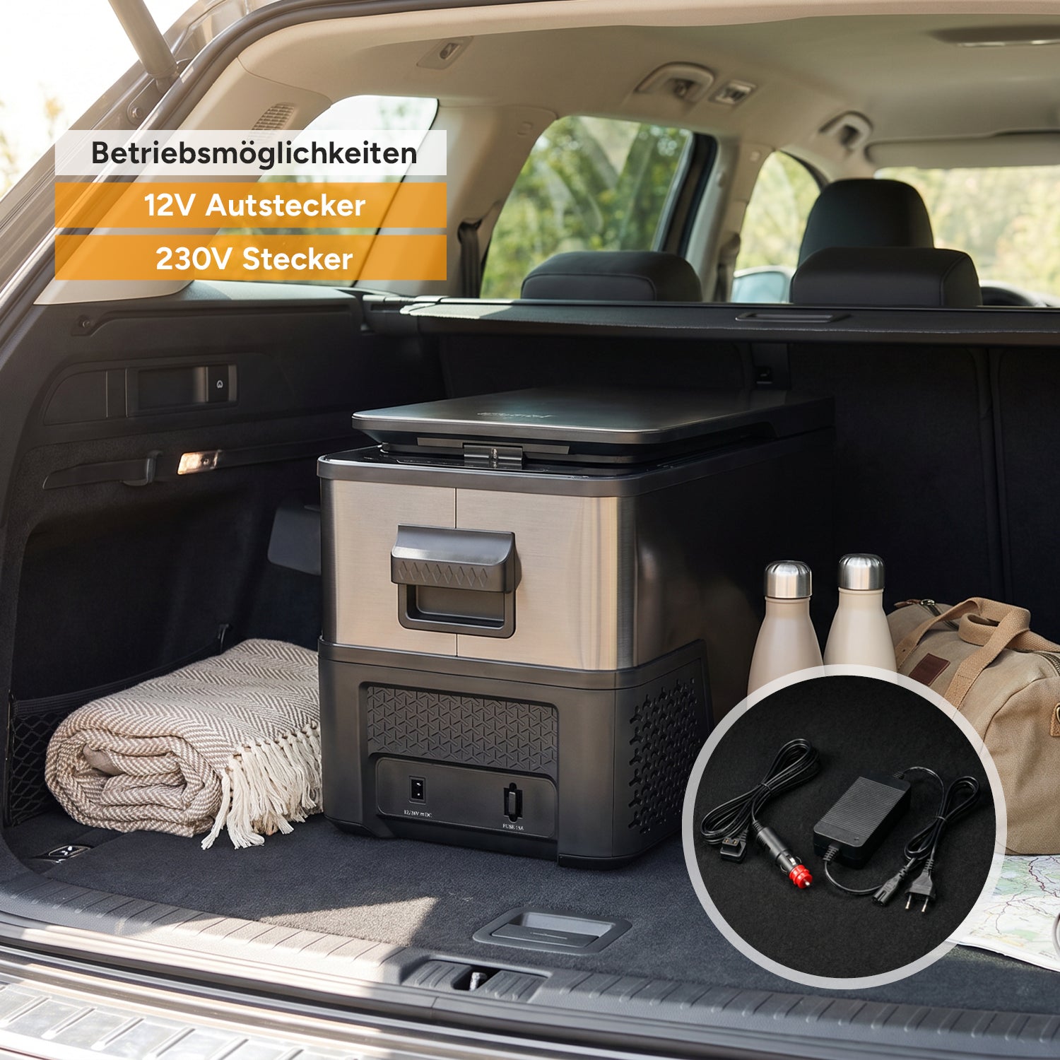 Compressor Cool Box 27L, up to -20 °C, Dark Steel Anti-Fingerprint